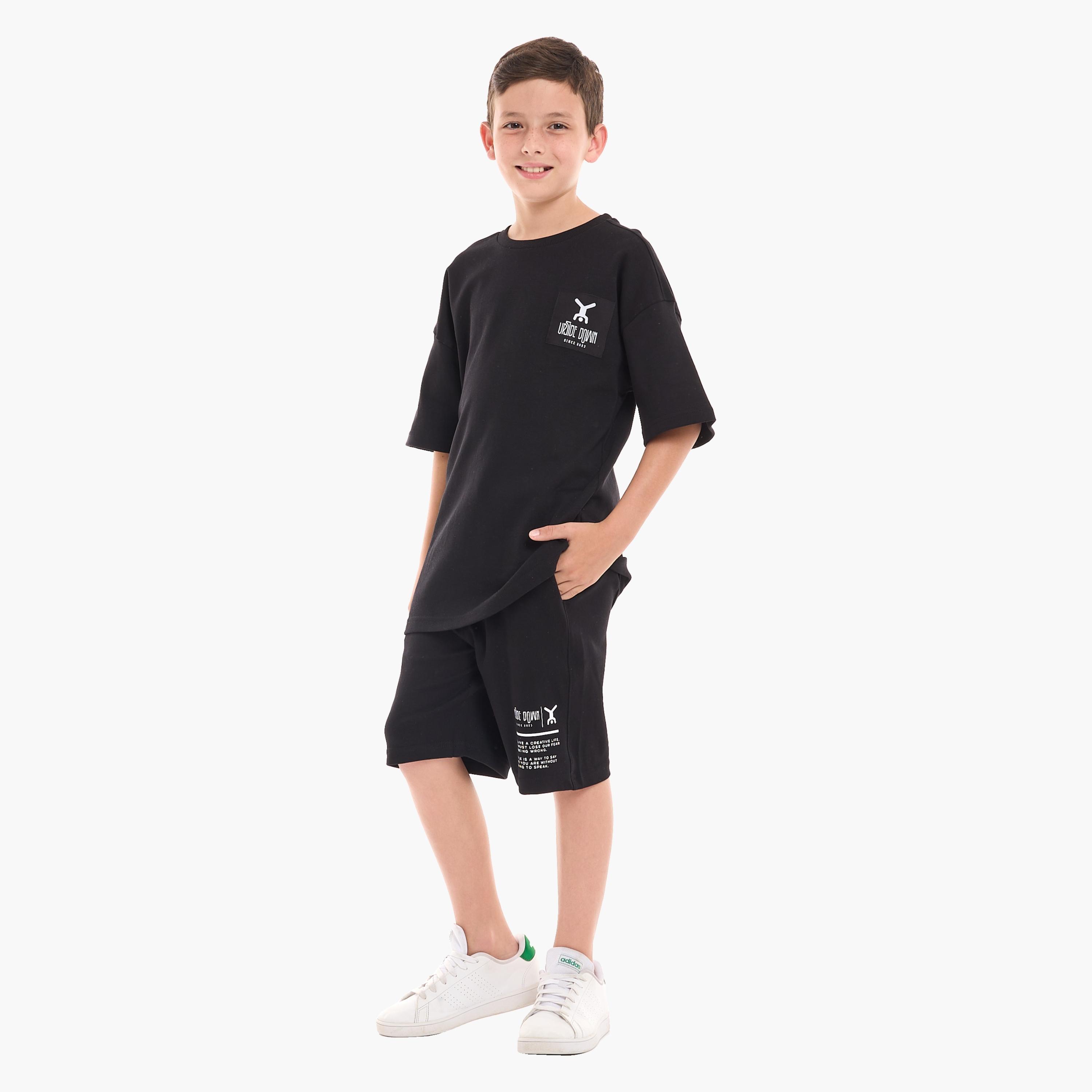 Victor and Jane 2-Piece Comfy T-Shirt & Shorts-boys-clothing-setsandcoords-image-1