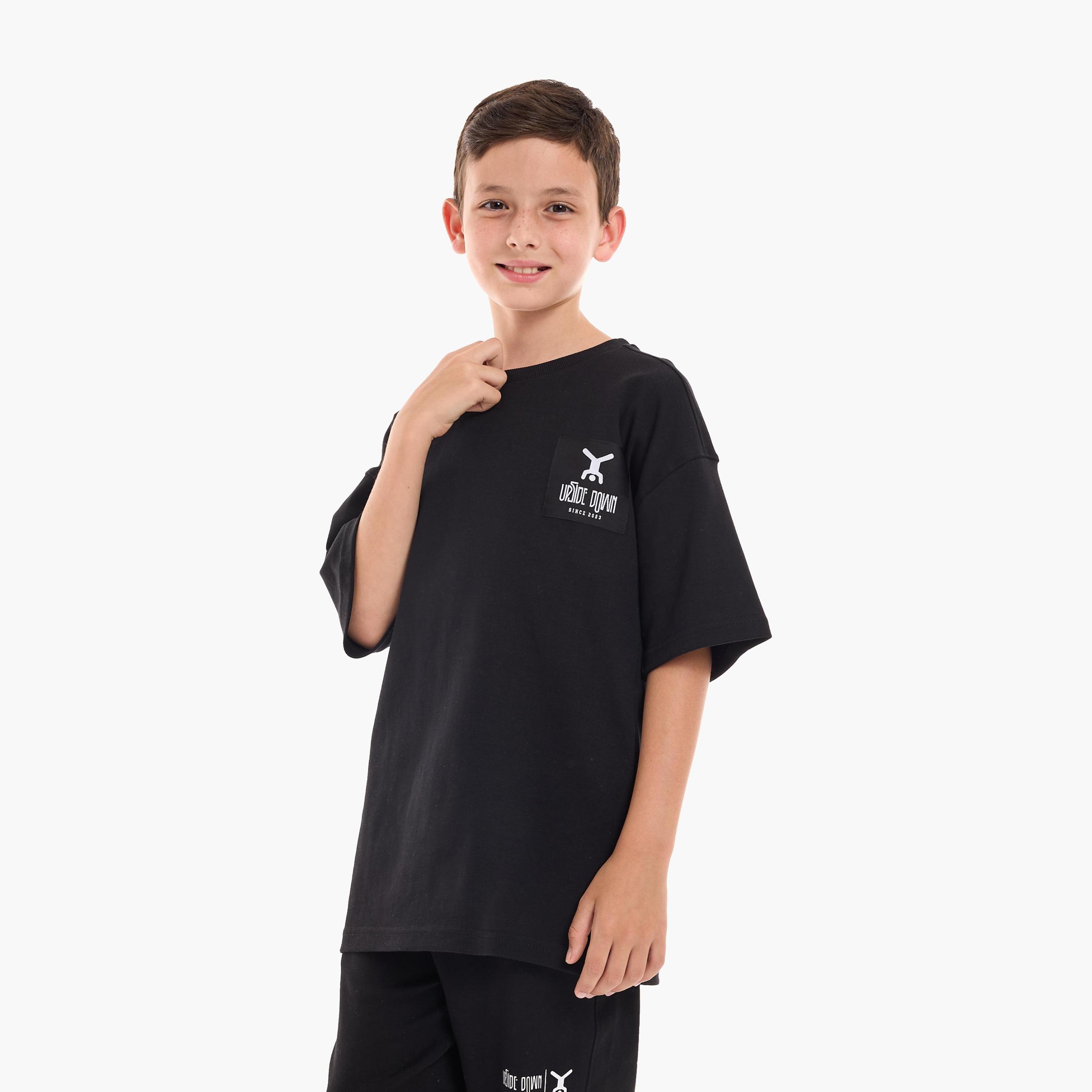 Victor and Jane 2-Piece Comfy T-Shirt & Shorts-boys-clothing-setsandcoords-image-2
