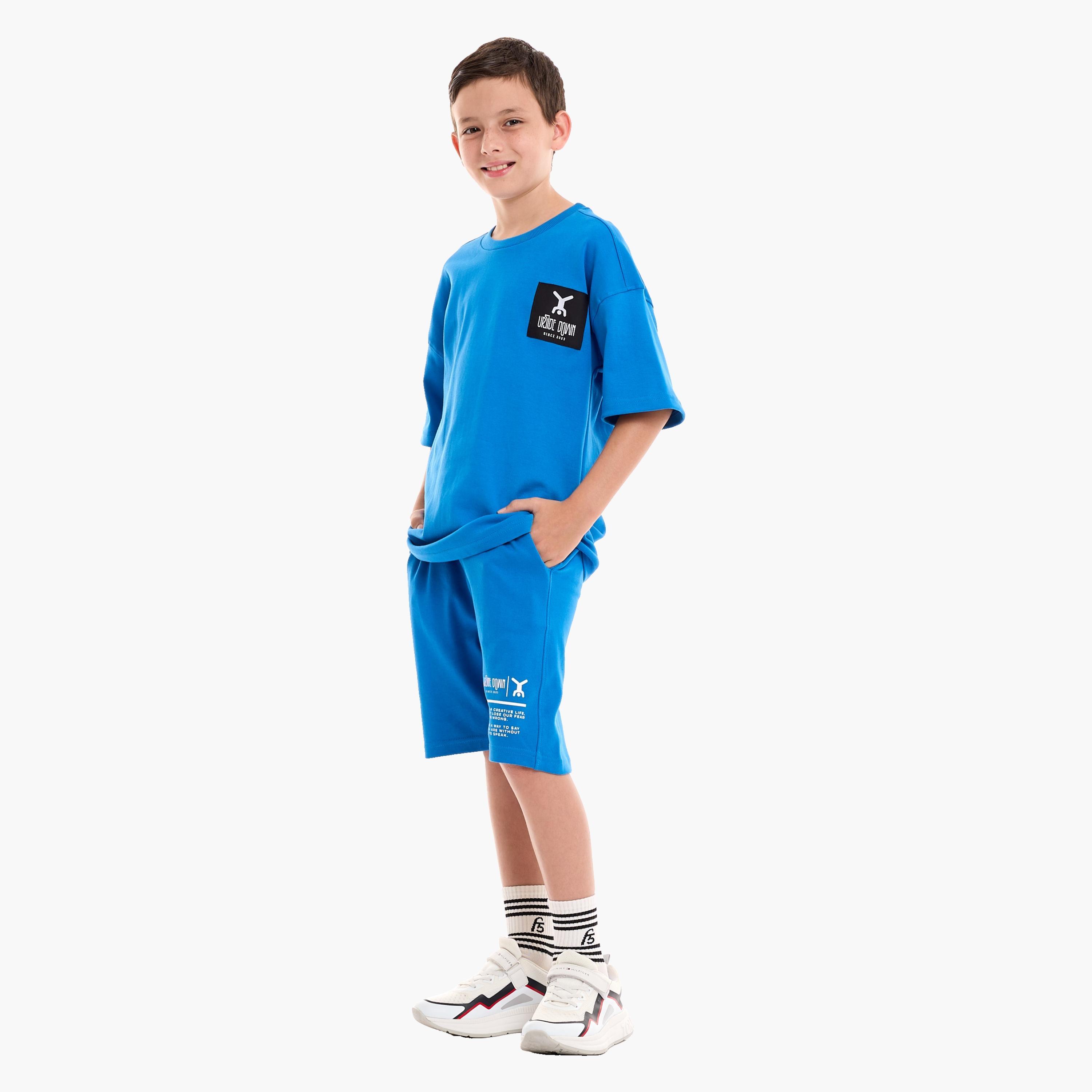 Victor and Jane 2-Piece Comfy T-Shirt & Shorts-boys-clothing-setsandcoords-image-3