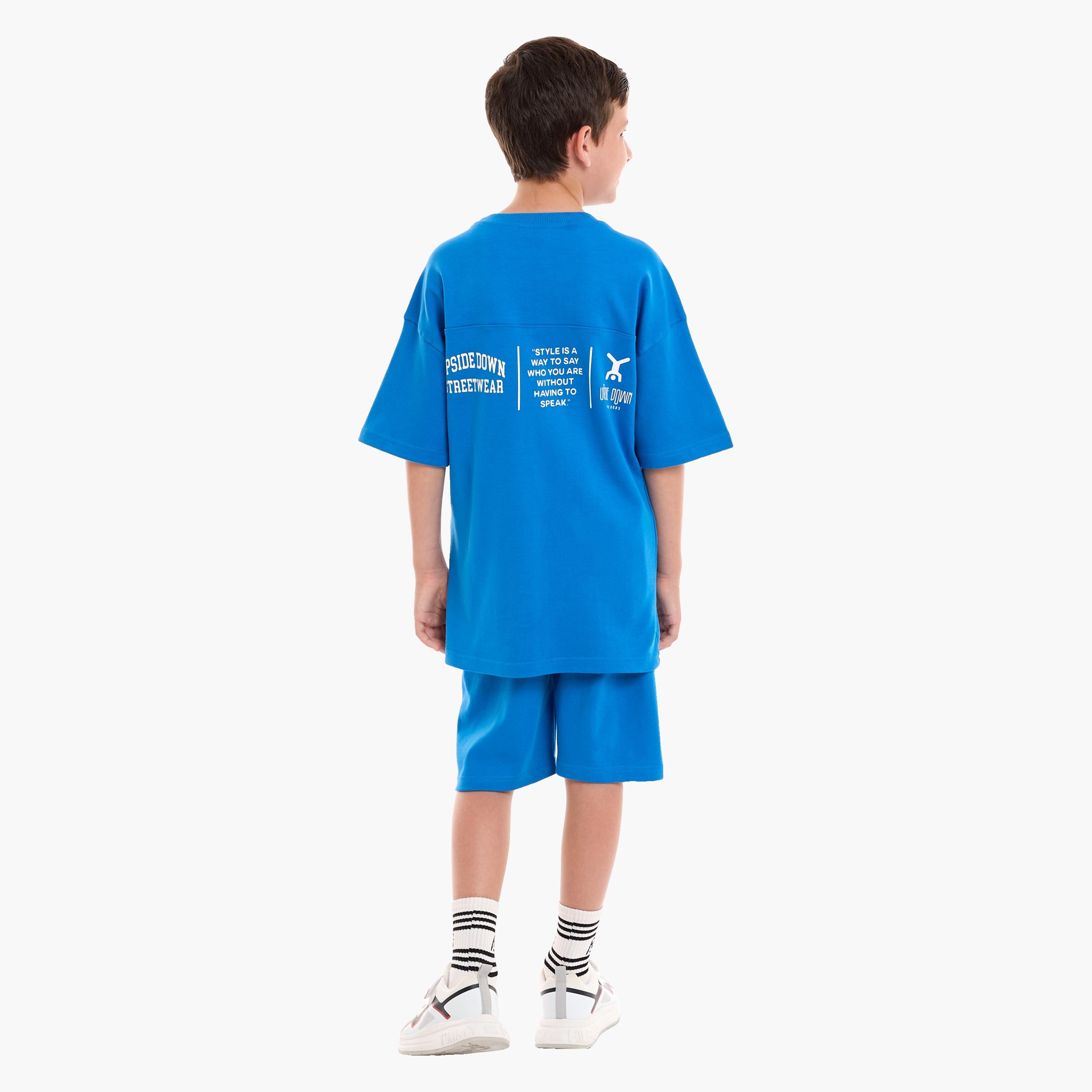 Victor and Jane 2-Piece Comfy T-Shirt & Shorts-boys-clothing-setsandcoords-image-4