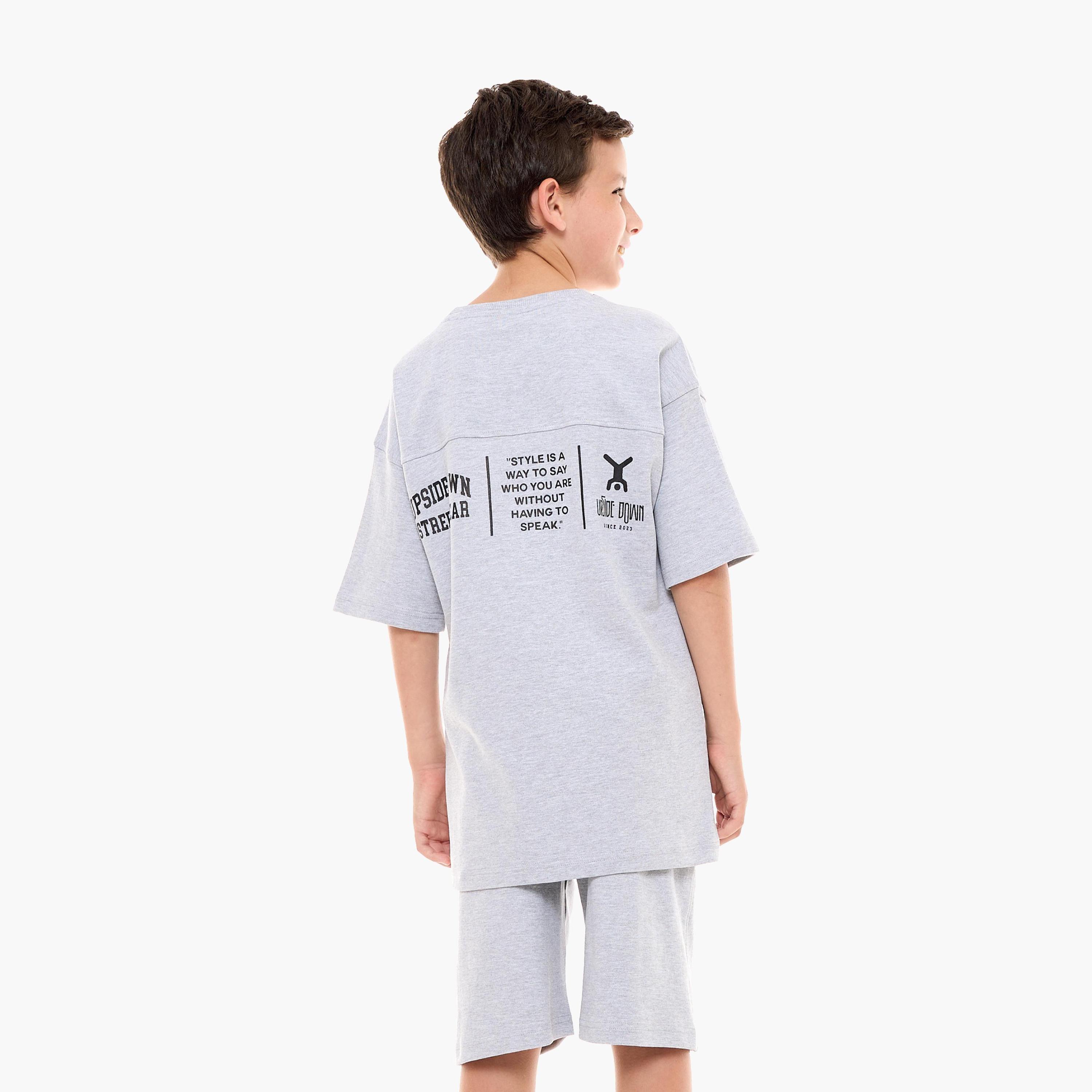 طقم من قطعتين: تيشيرت وشورت مريح من فيكتور آند جين-boys-clothing-setsandcoords-image-2