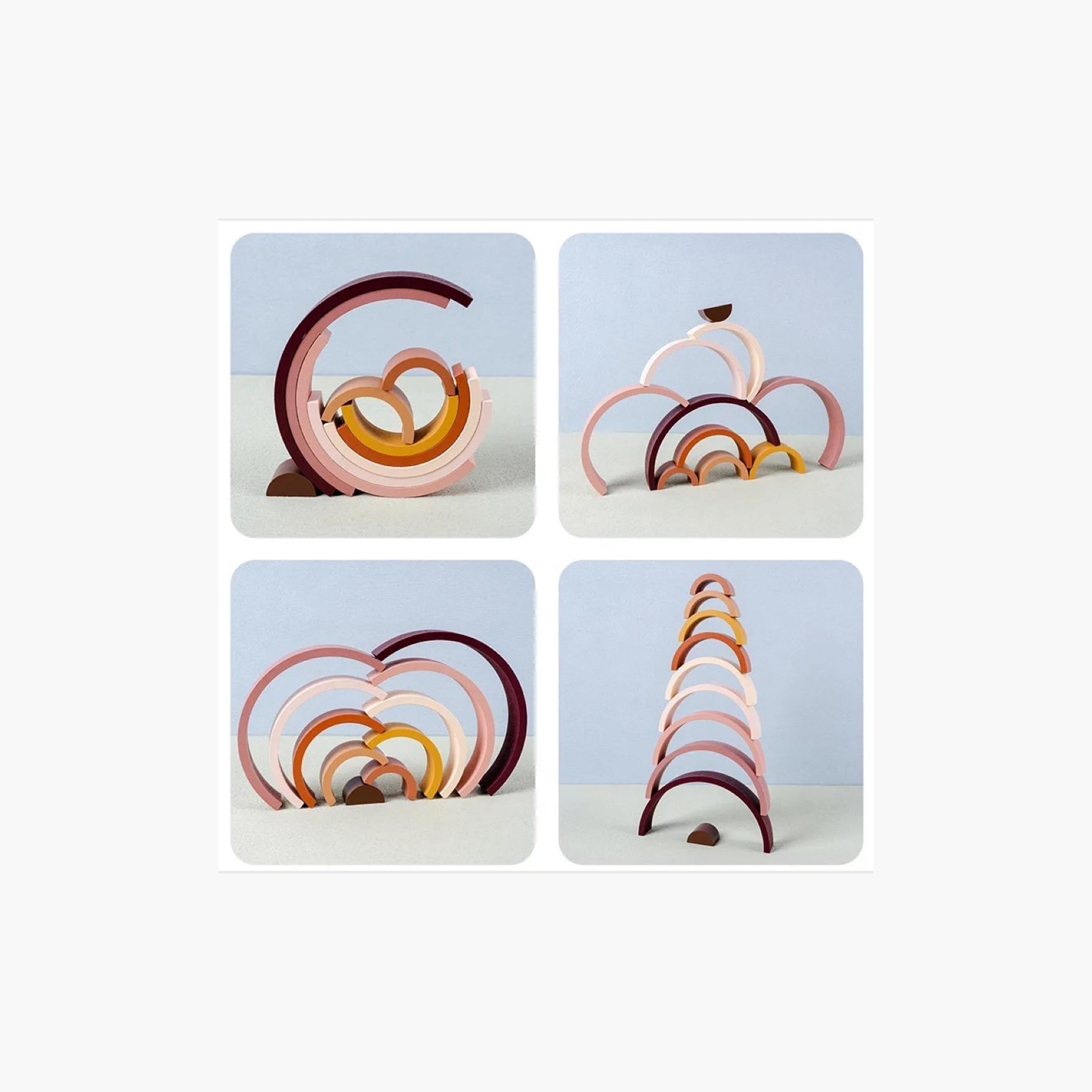 لعبة تكديس قوس قزح كبيرة من وودي بادي-toys-babyandtoddlertoys-stackingandnestingtoys-image-2