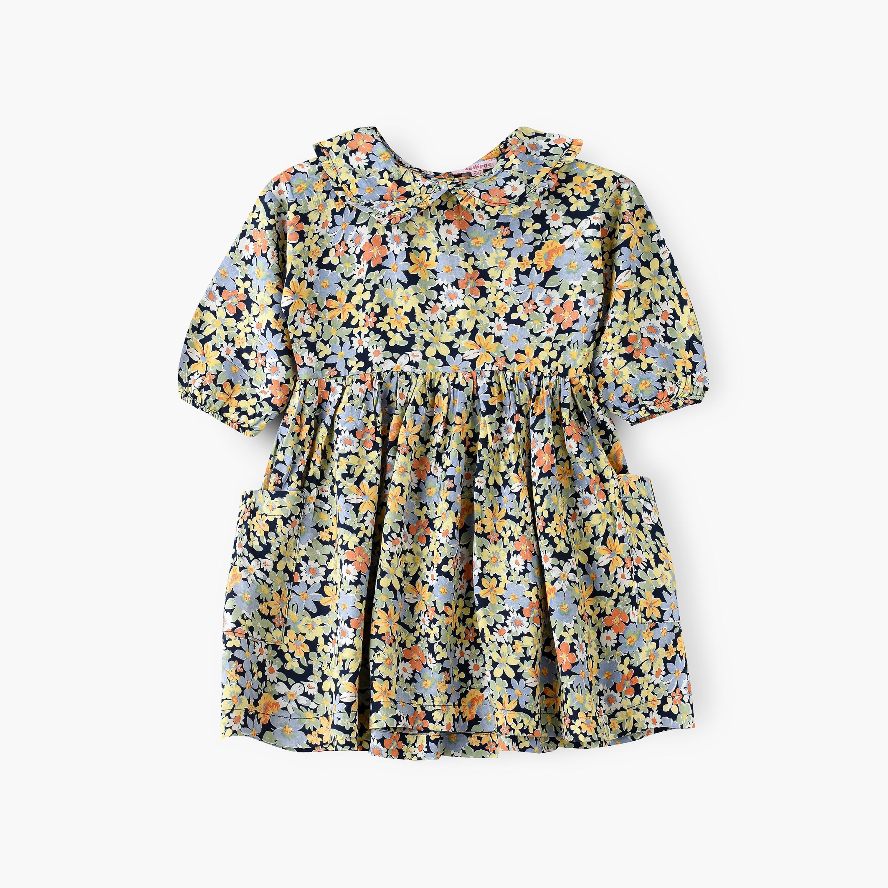 UniqKidz Floral Printed Long Sleeves Dress-girls-clothing-dressesandjumpsuits-image-1