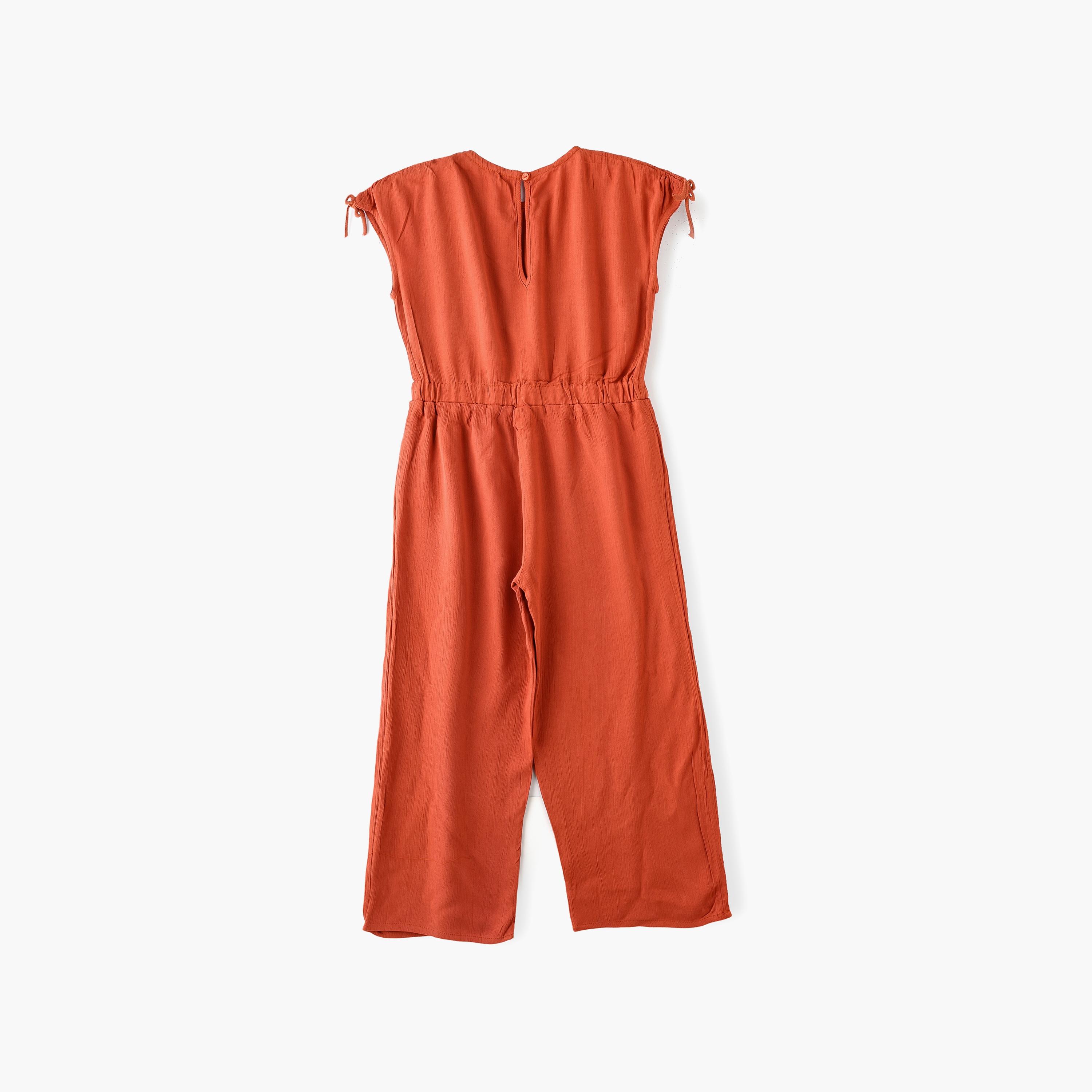 جامبسوت سادة بأكمام قصيرة من يونيكيدز-girls-clothing-dressesandjumpsuits-image-2