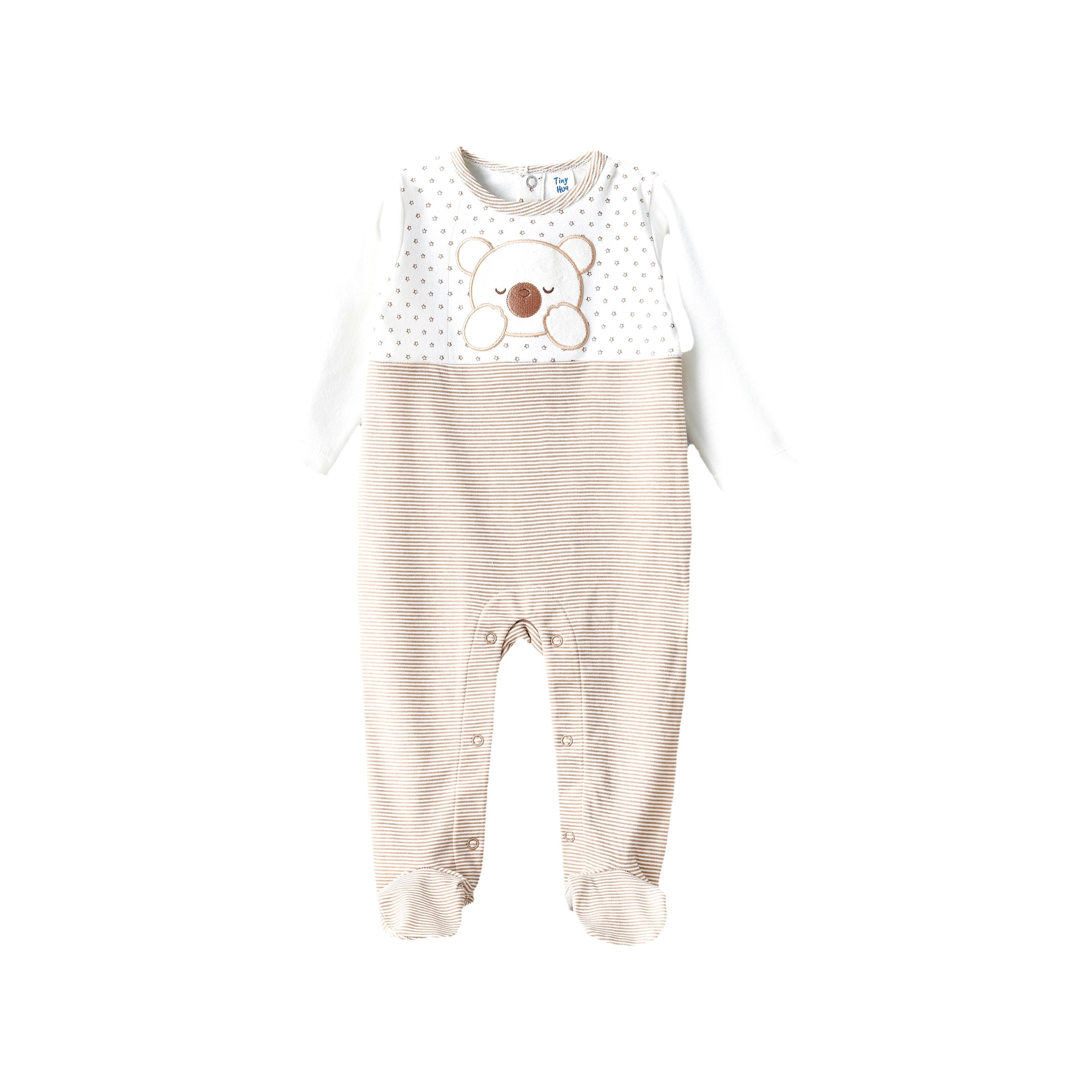 UniqKidz Striped Long Sleeves Sleepsuit-baby-boys-clothing-nightwear-sleepsuits-image-1