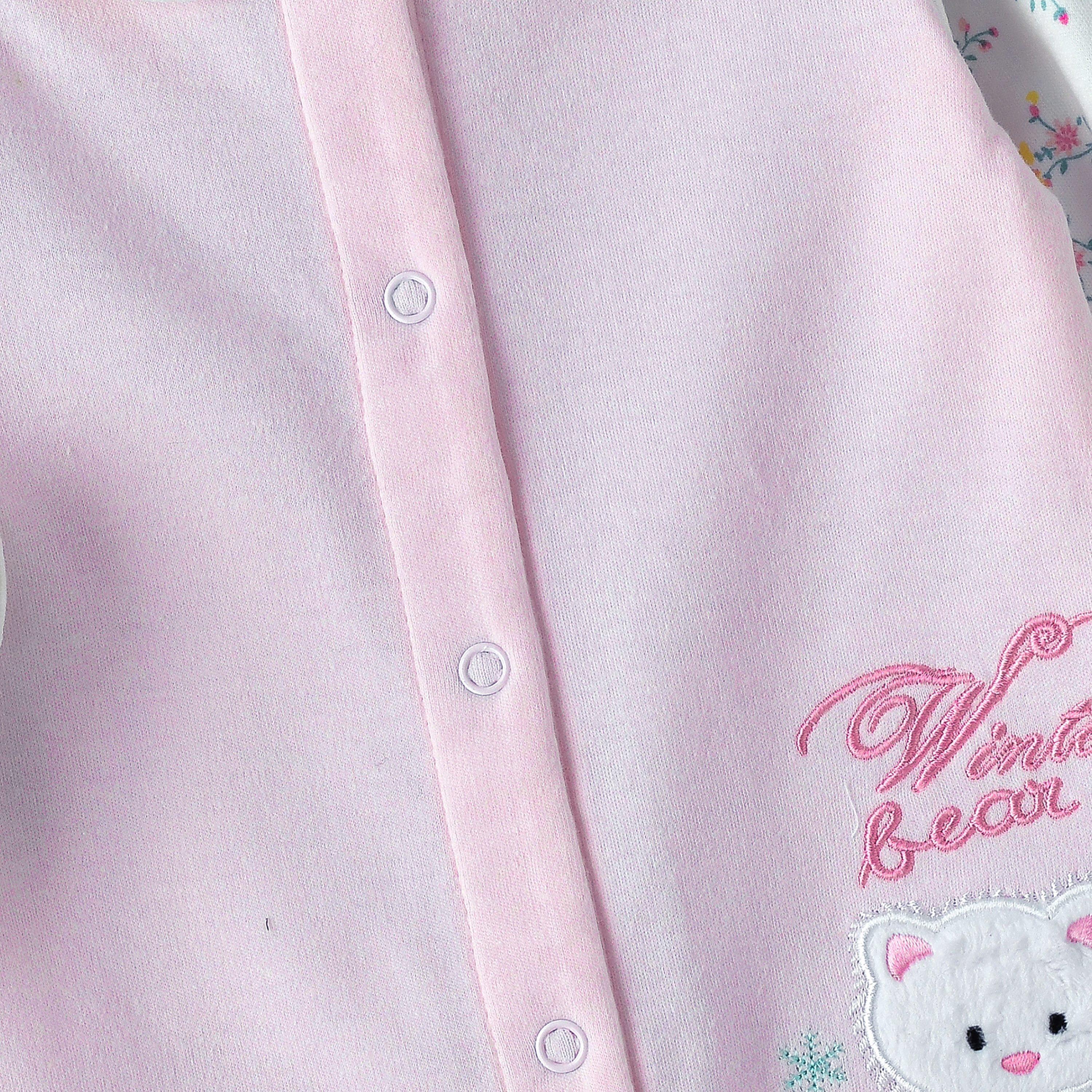 بدلة نوم بأكمام طويلة بطبعة زهور من يونيك كيدز-baby-girls-clothing-nightwear-sleepsuits-image-3