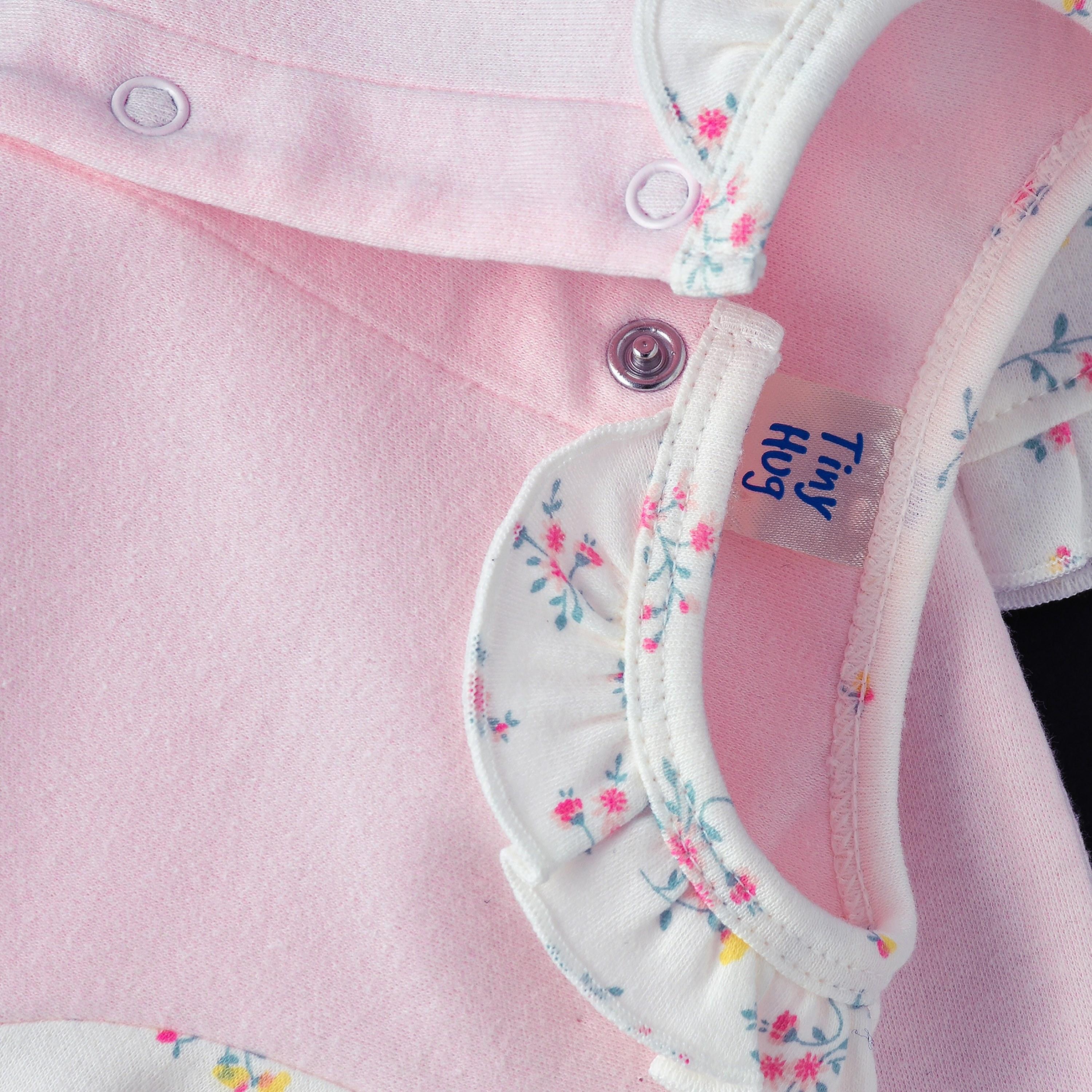 بدلة نوم بأكمام طويلة بطبعة زهور من يونيك كيدز-baby-girls-clothing-nightwear-sleepsuits-image-4