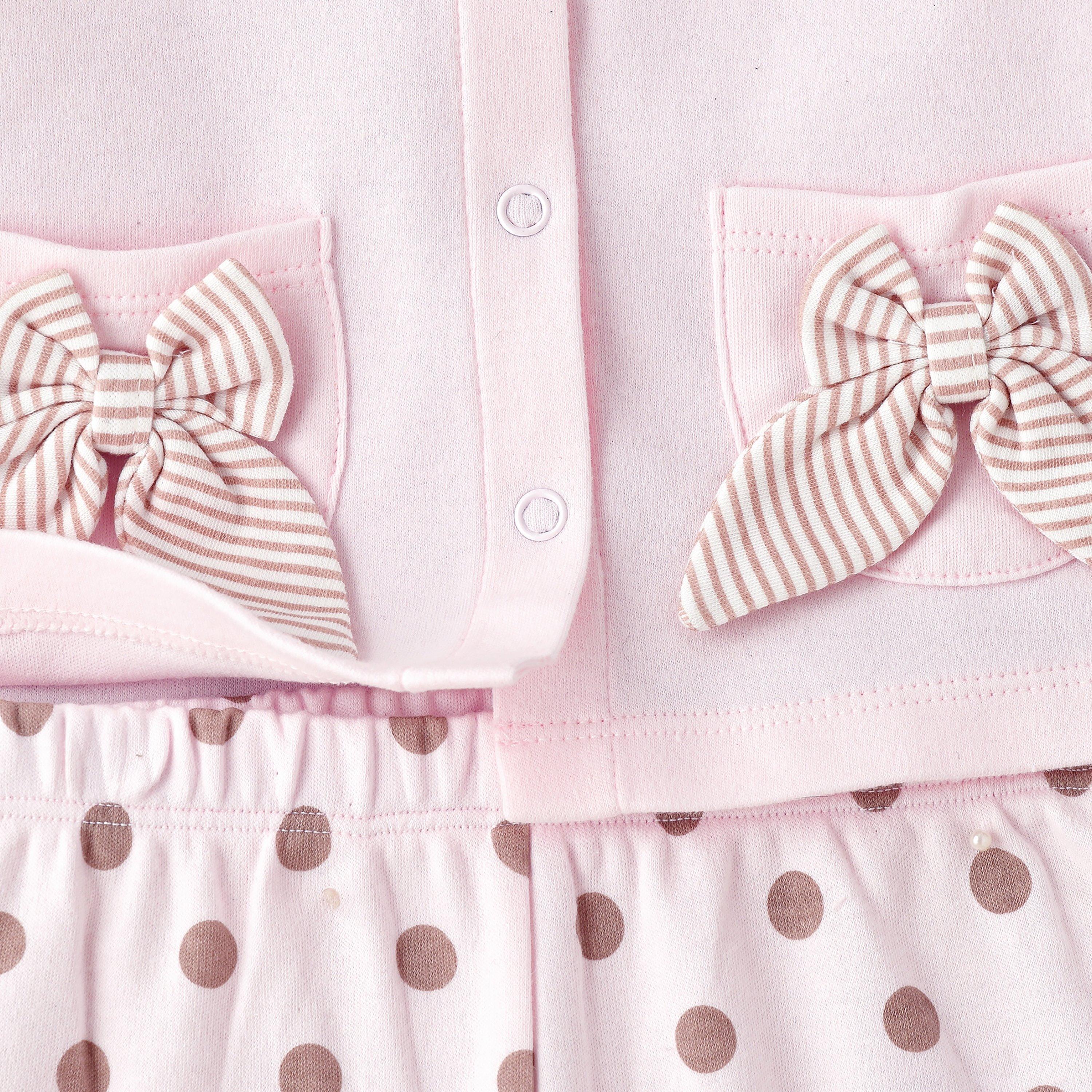 قميص مطبوع بأكمام طويلة مع بنطال ضيق قطعتين من يونيك كيدز-baby-girls-clothing-setsandcoords-image-3
