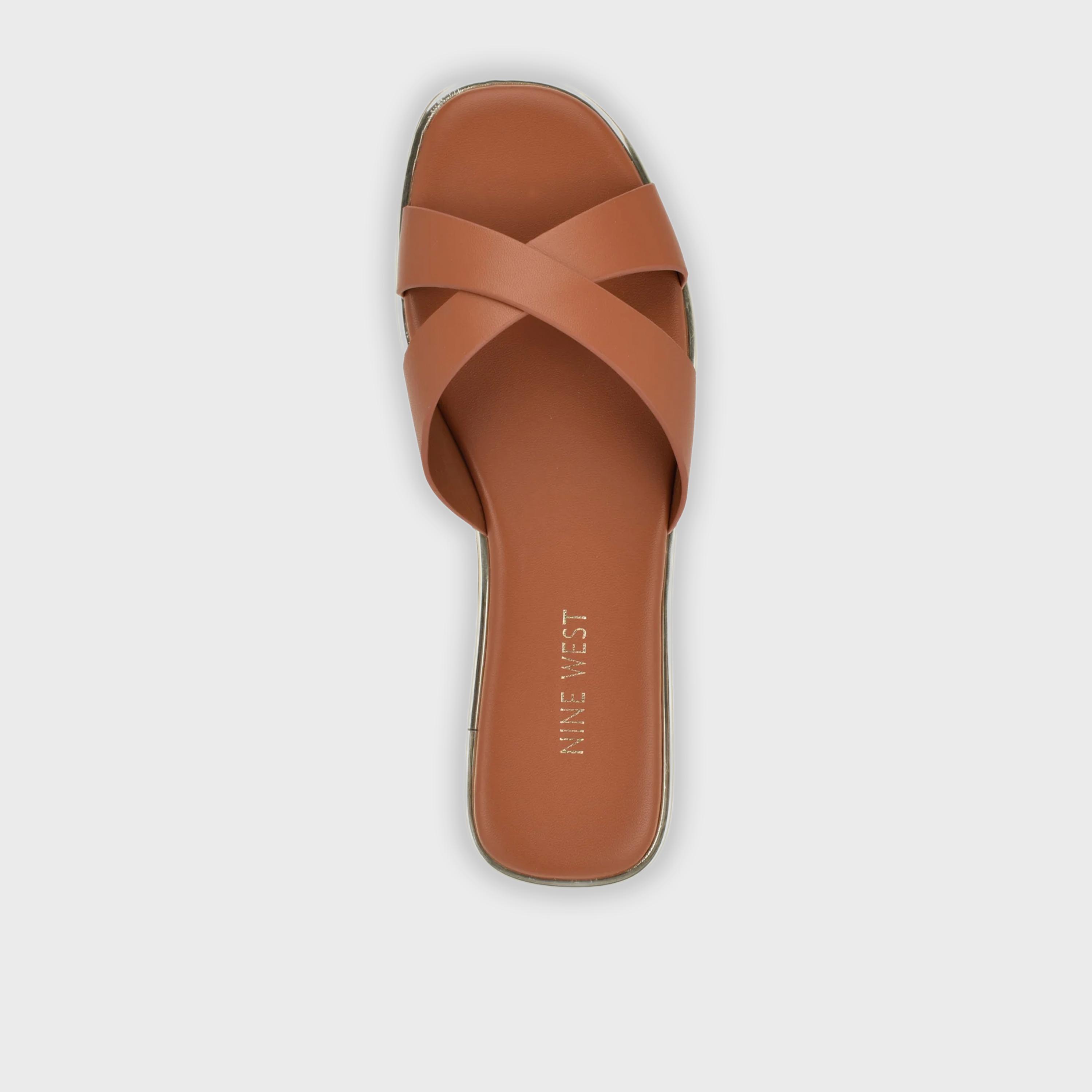 Nine West Women's Slip-On Slide Flat Sandals | WNEDENY3-women-shoes-sandals-flats-image-4
