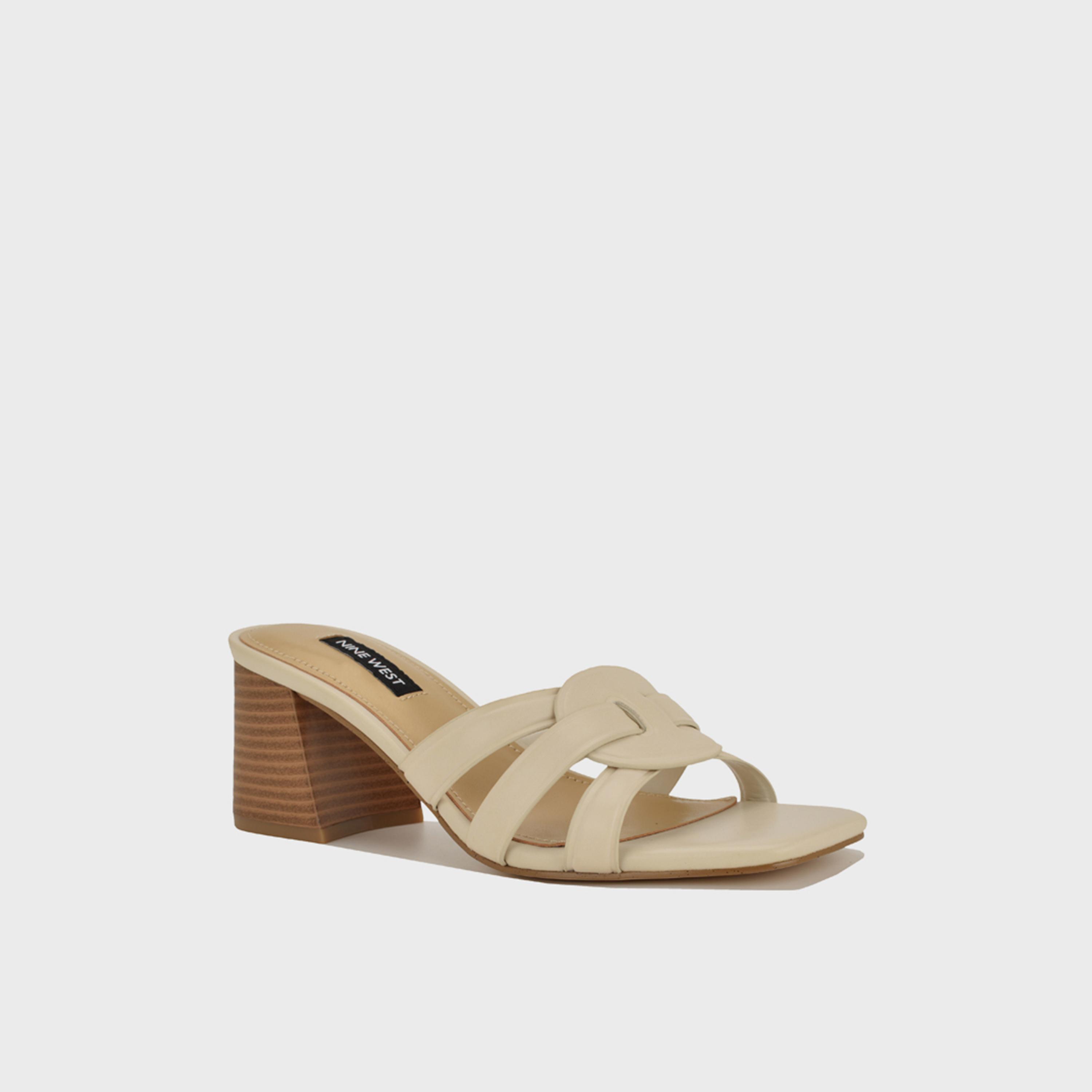 Nine West Women's Slip-On Block Heel Slide Sandals | WNGRITT3-women-shoes-sandals-heeled-image-1