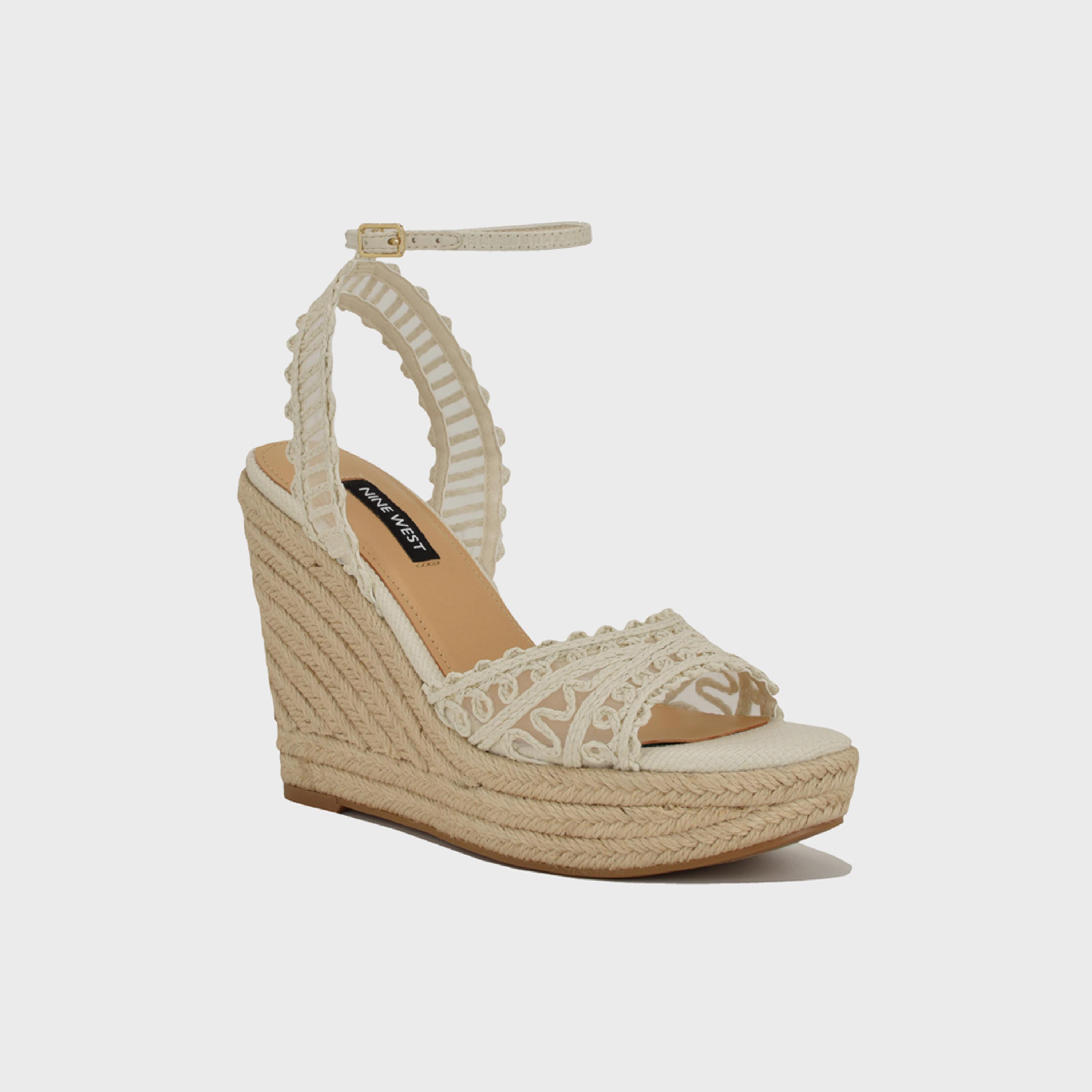 ناين ويست - حذاء نسائي بكعب إسفين بإبزيم | WNHANX2-women-shoes-sandals-heeled-image-1