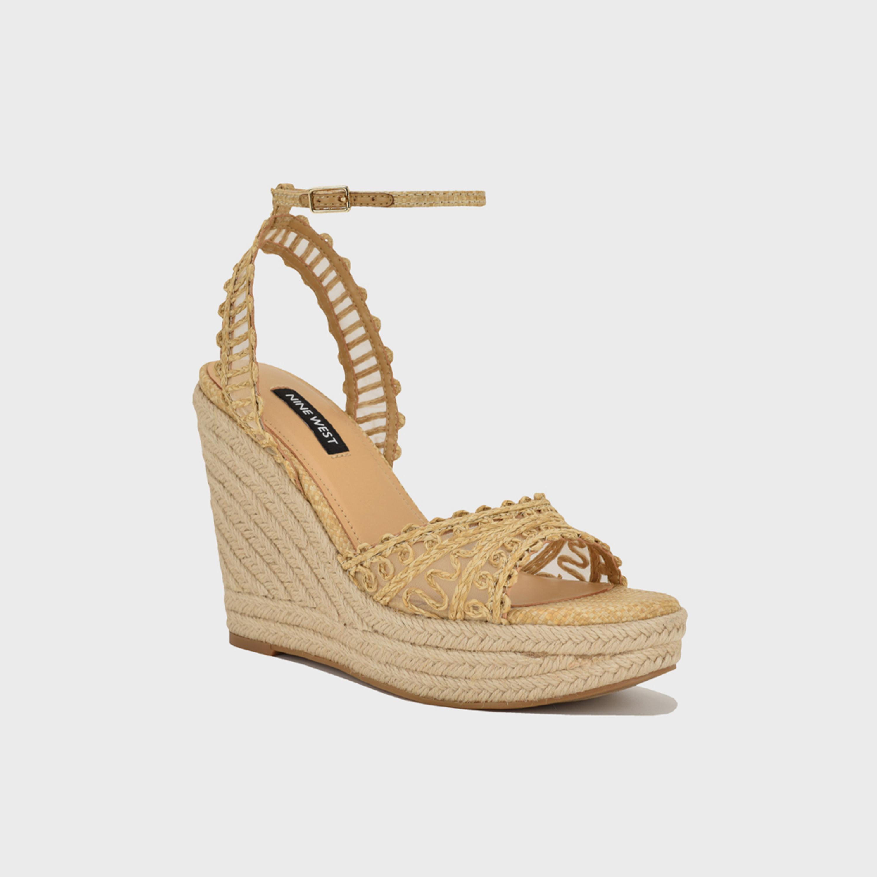 Nine West Women's Buckle Strap Wedges | WNHANX2-women-shoes-sandals-heeled-image-1