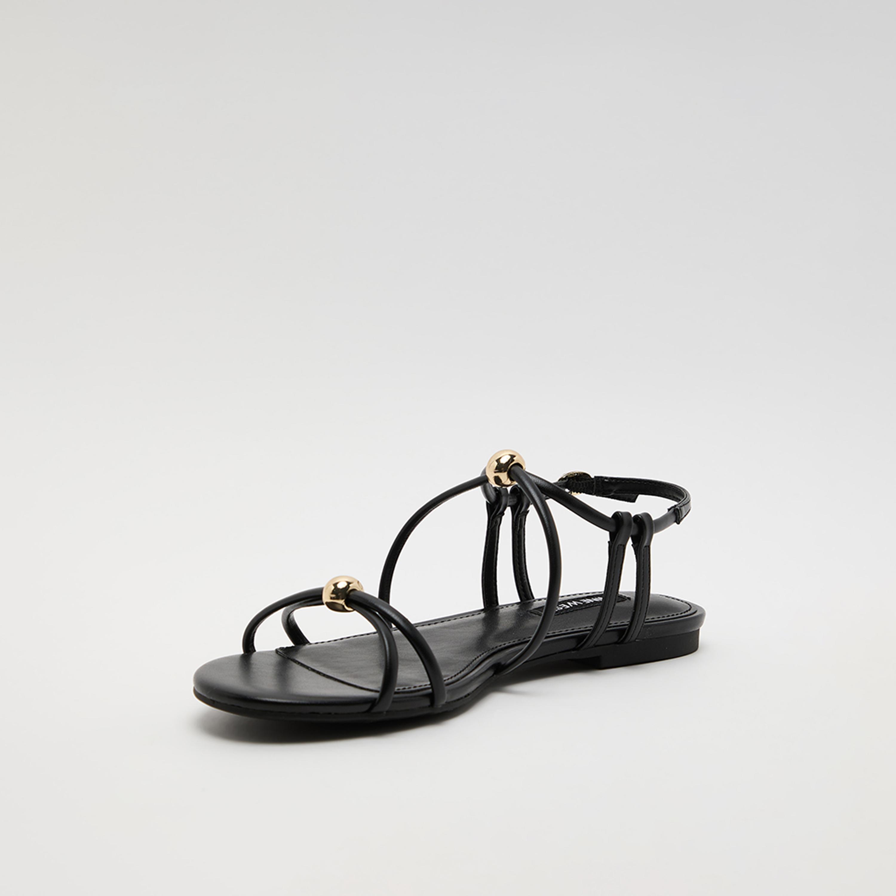 Nine West Women's Buckle Strap Flat Sandals | WNMARISS3-women-shoes-sandals-flats-image-1