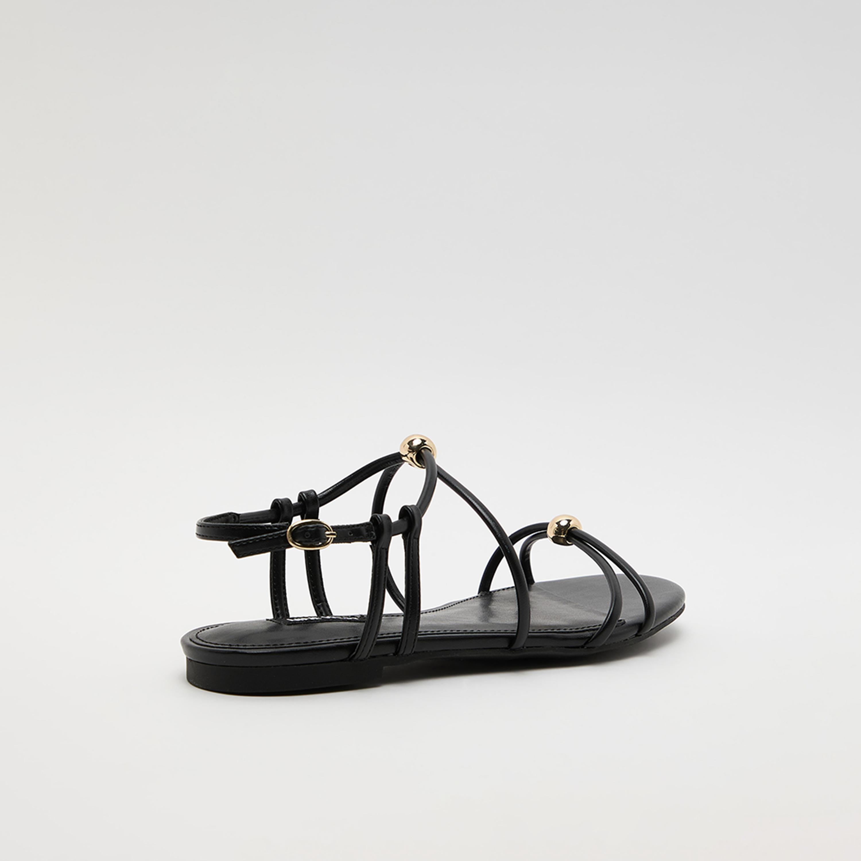 Nine West Women's Buckle Strap Flat Sandals | WNMARISS3-women-shoes-sandals-flats-image-4