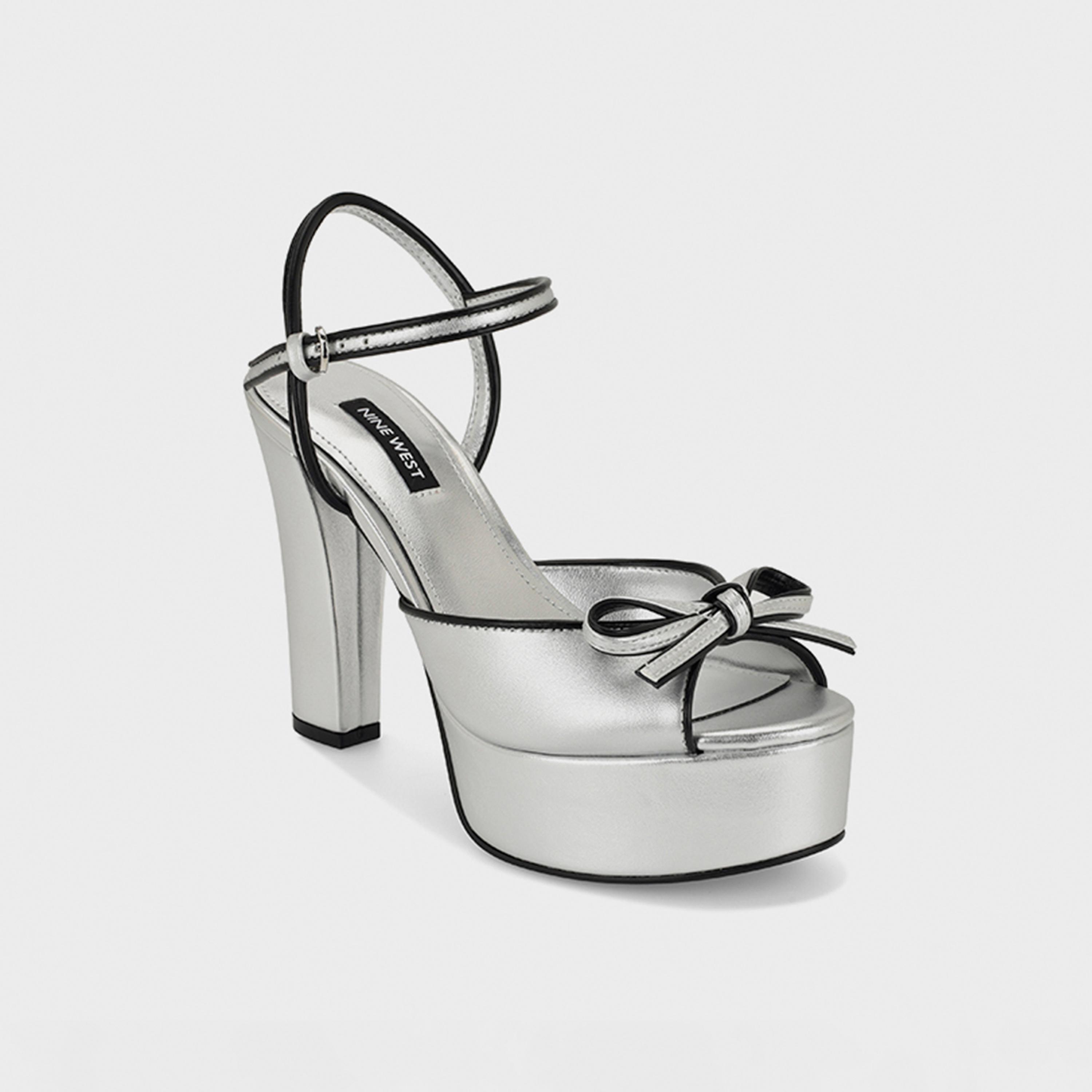 Nine West Women's Buckle Strap Platform Heels | WNNESSLE3-women-shoes-sandals-heeled-image-13