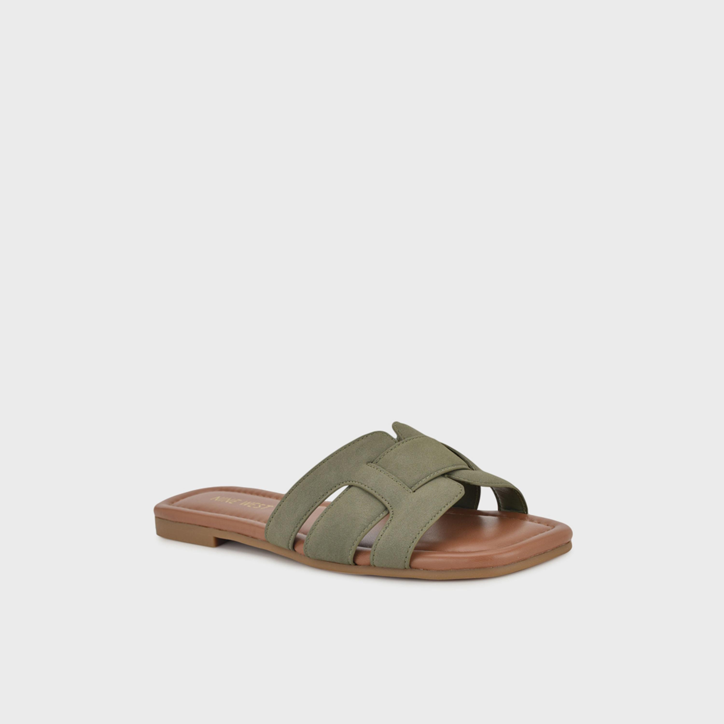 Nine West Women's Slip-On Slide Flat Sandals | WNQUALEN3-women-shoes-sandals-flats-image-1