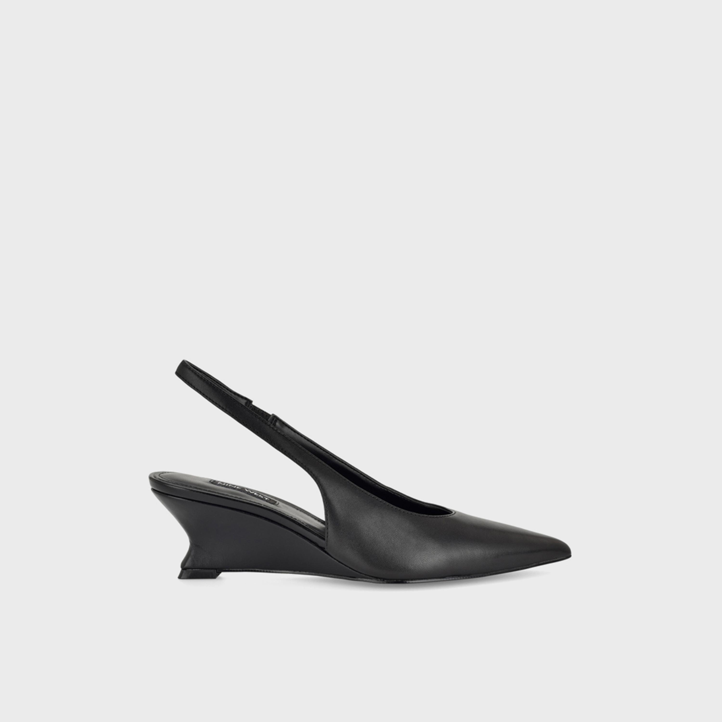 ناين ويست - حذاء نسائي بكعب إسفين بحزام مطاطي | WNTERON-women-shoes-sandals-heeled-image-4