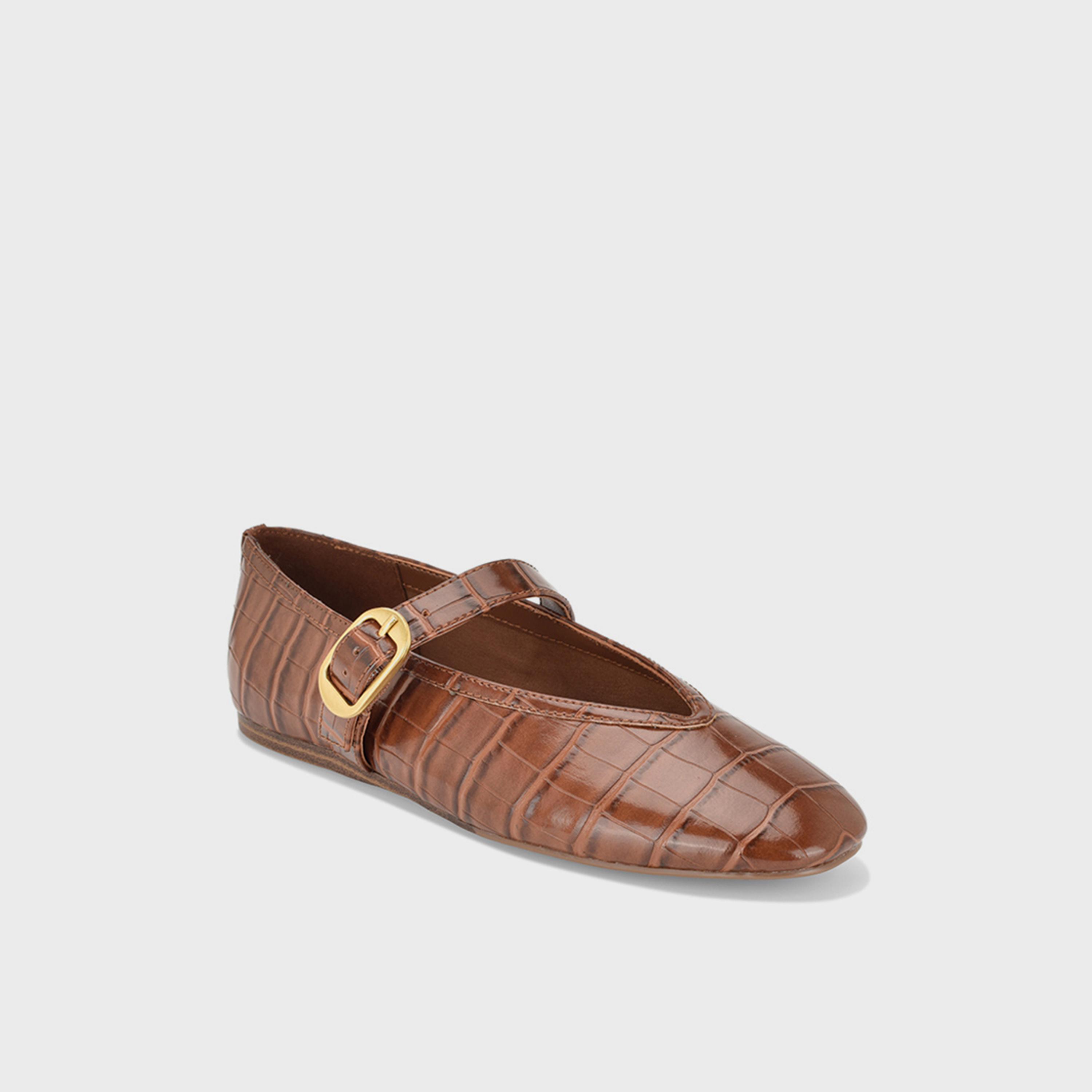 ناين ويست - حذاء ماري جين مسطح بحزام إبزيم للنساء | WNVANCEE3-women-shoes-ballerinas-image-1