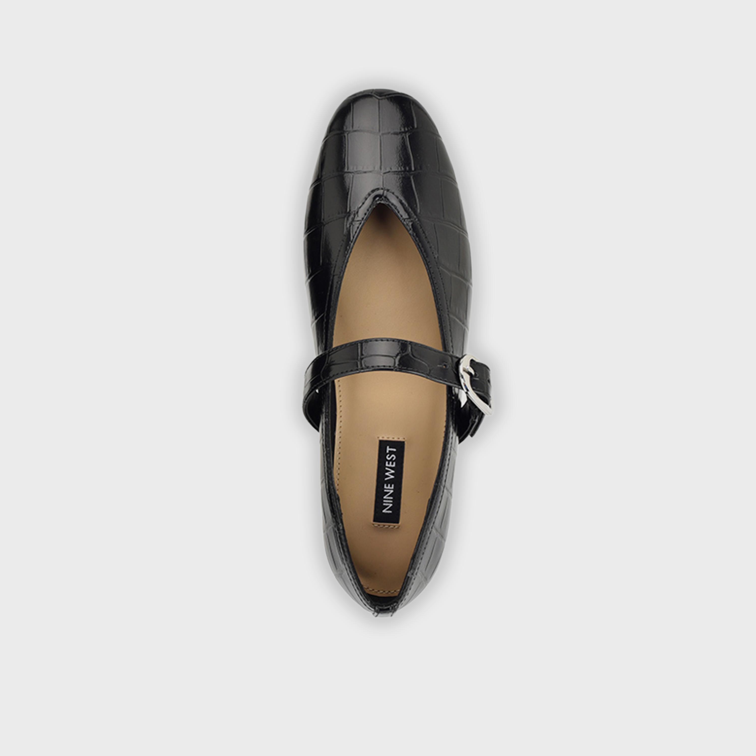 ناين ويست - حذاء ماري جين مسطح بحزام إبزيم للنساء | WNVANCEE3-women-shoes-ballerinas-image-6