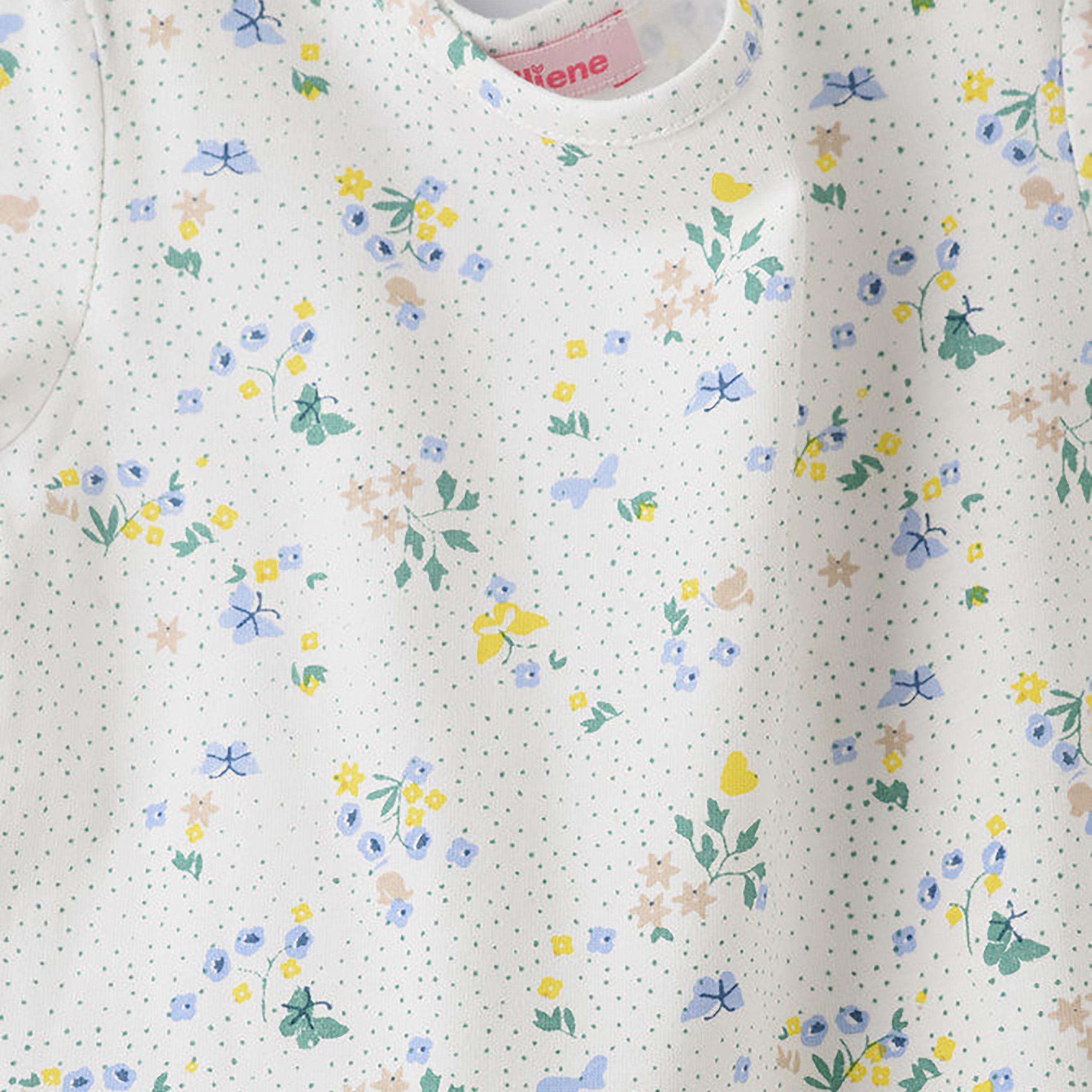 UniqKidz Cotton Short Sleeves Floral Print T-Shirt-baby-girls-clothing-tshirts-image-4