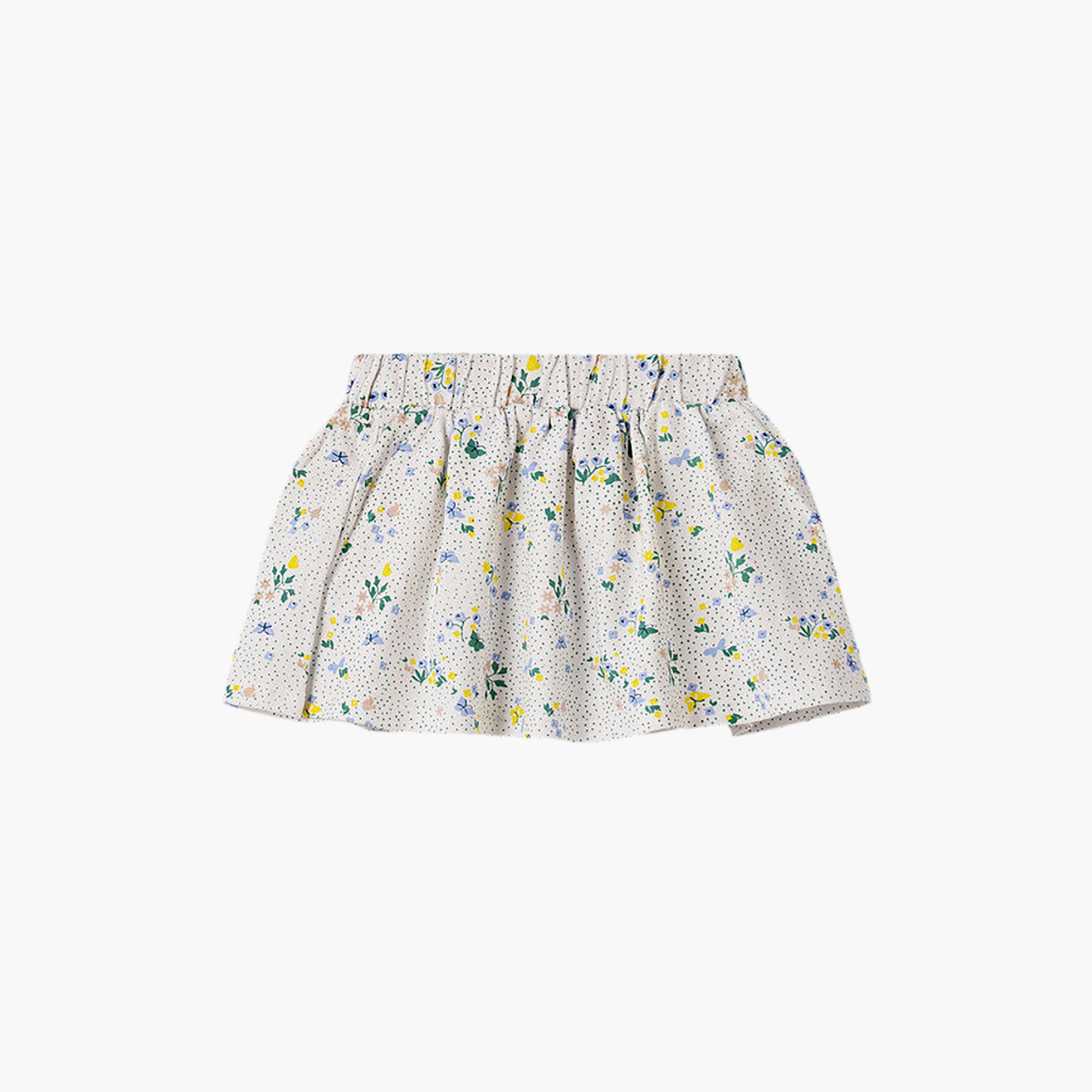 UniqKidz Cotton Floral Elasticated Skirt-baby-girls-clothing-bottoms-skirts-image-1