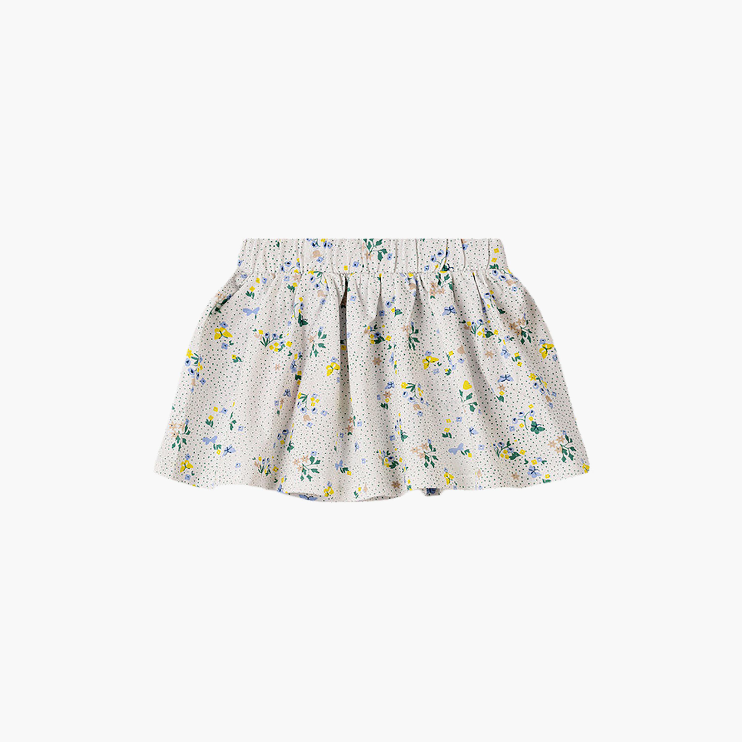 UniqKidz Cotton Floral Elasticated Skirt-baby-girls-clothing-bottoms-skirts-image-2