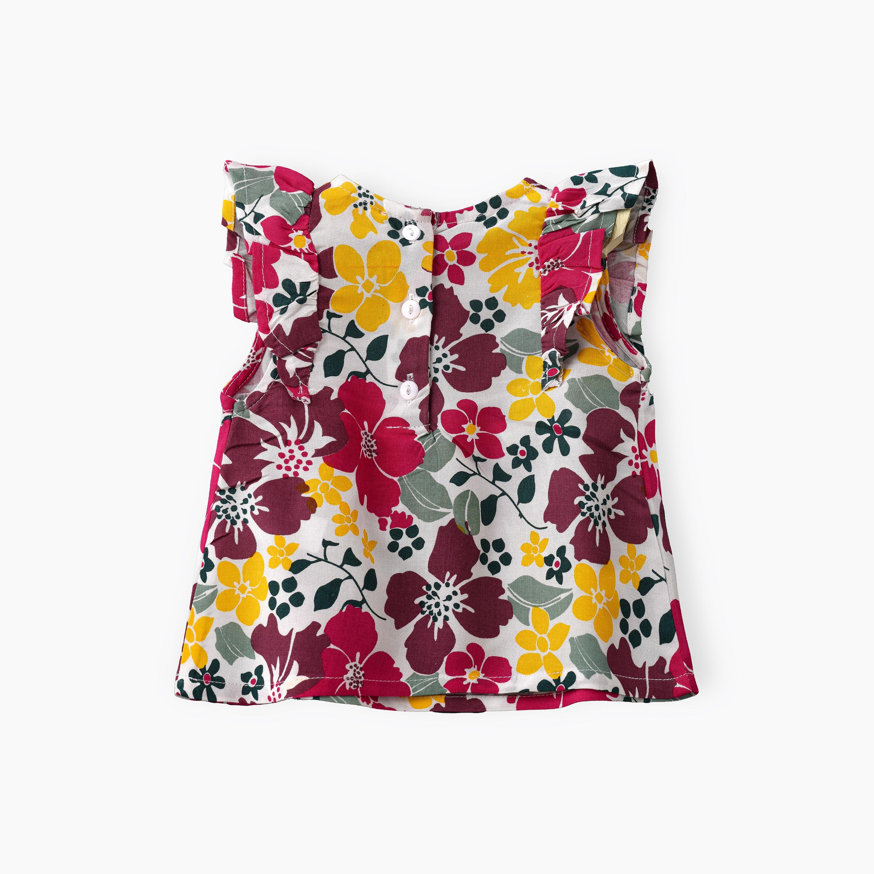 UniqKidz Floral Printed Sleeveless Top-baby-girls-clothing-blousesandshirts-image-2
