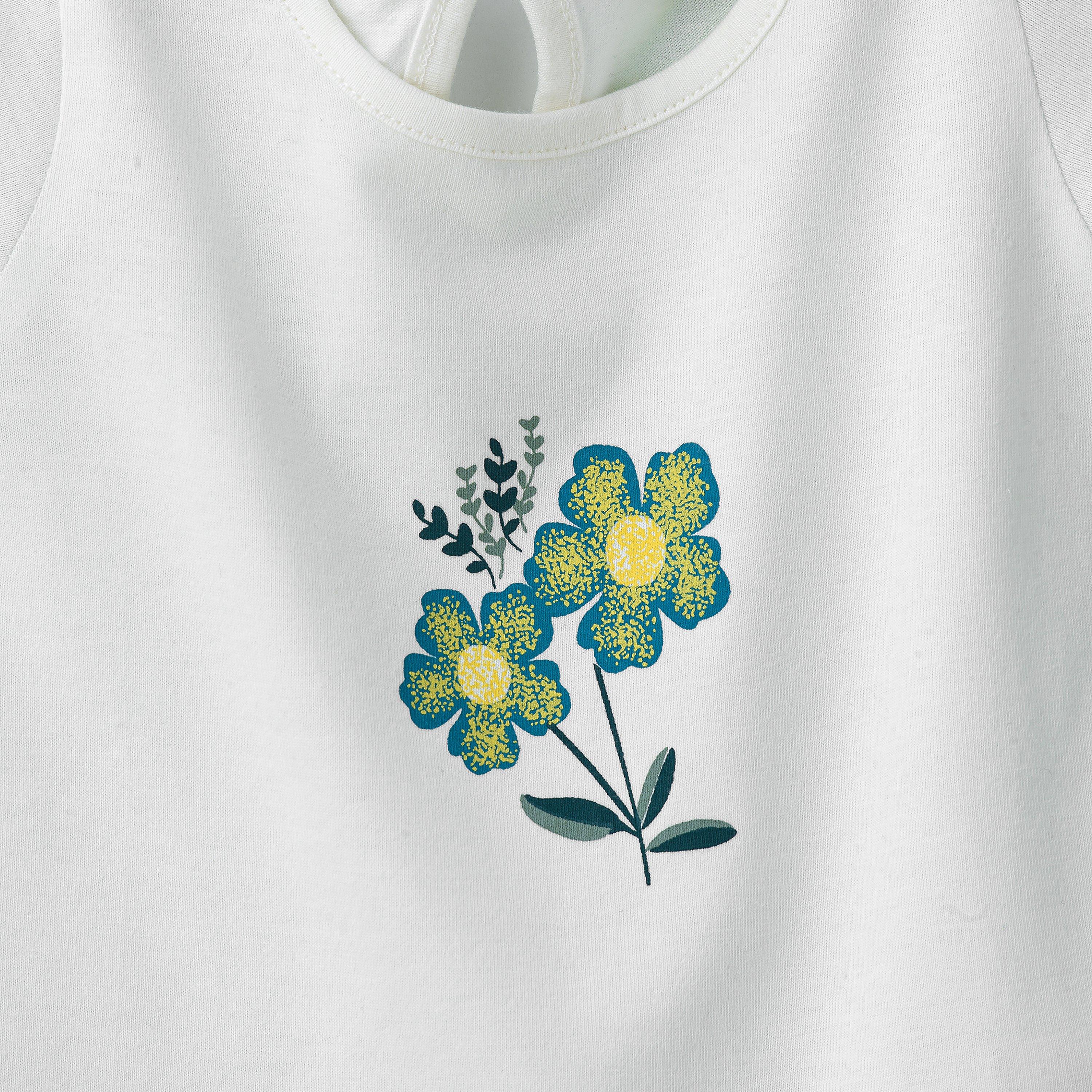 UniqKidz Floral Printed Short Sleeves T-Shirt-baby-girls-clothing-tshirts-image-3