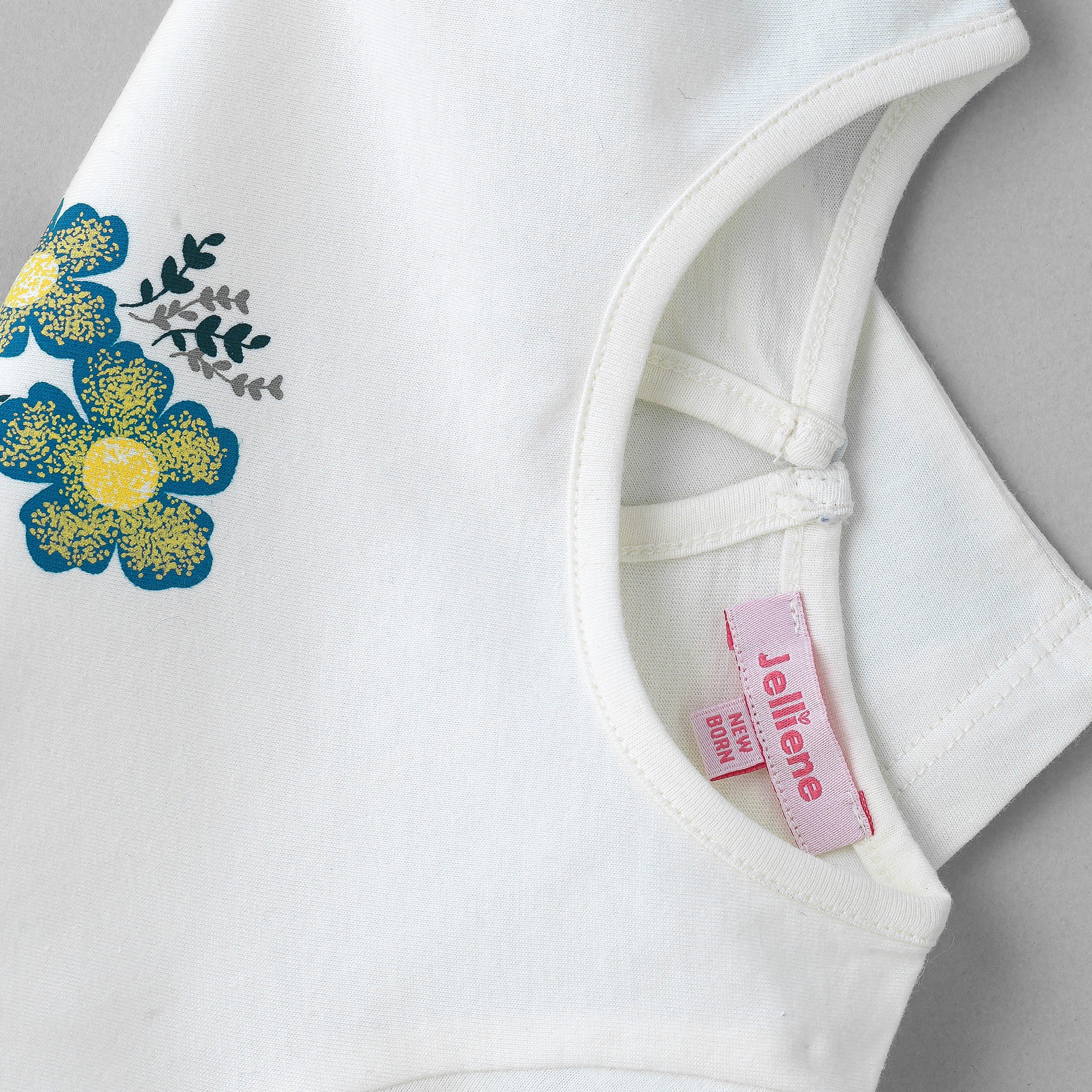 UniqKidz Floral Printed Short Sleeves T-Shirt-baby-girls-clothing-tshirts-image-4