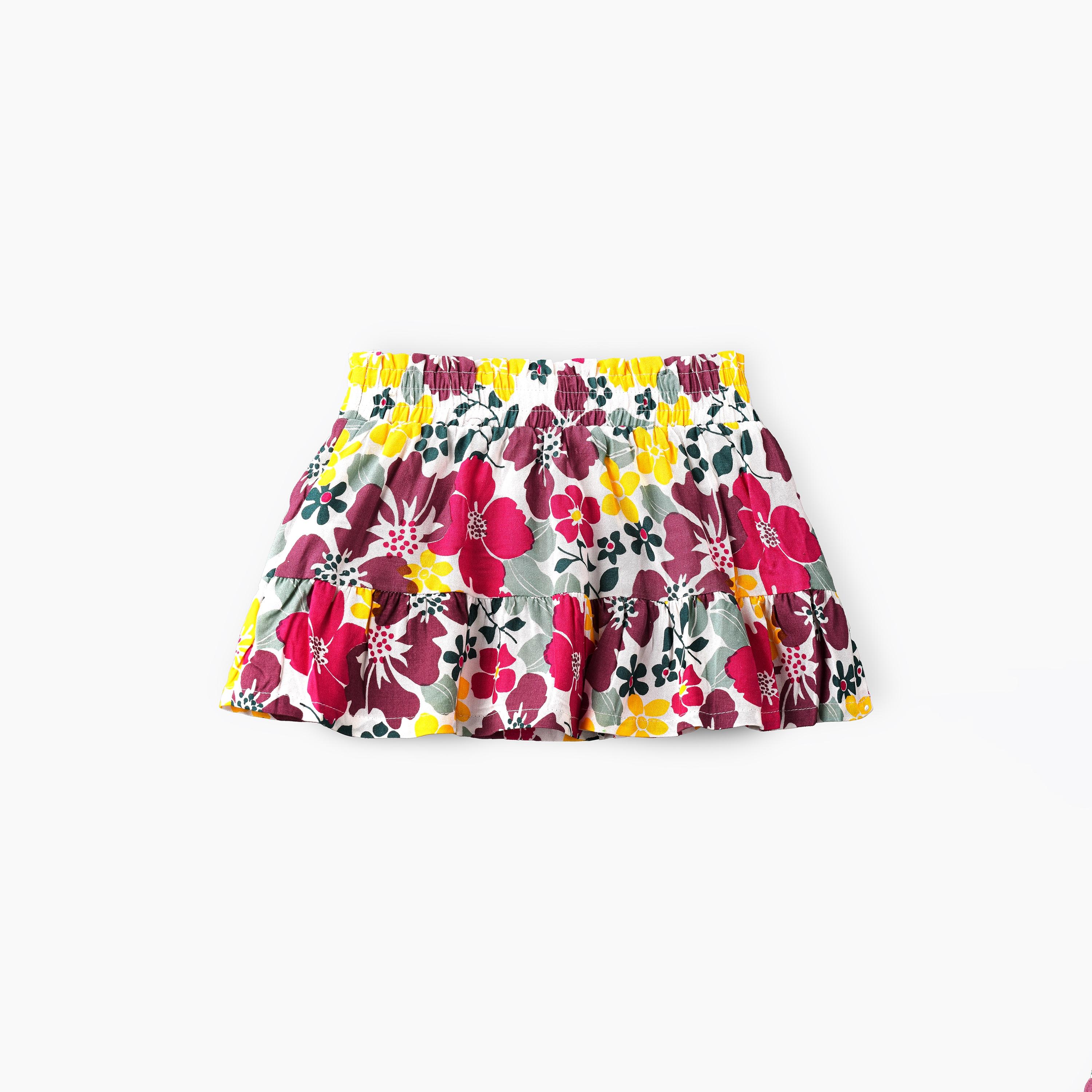 UniqKidz Floral Printed Elasticated Skirt-baby-girls-clothing-bottoms-skirts-image-1