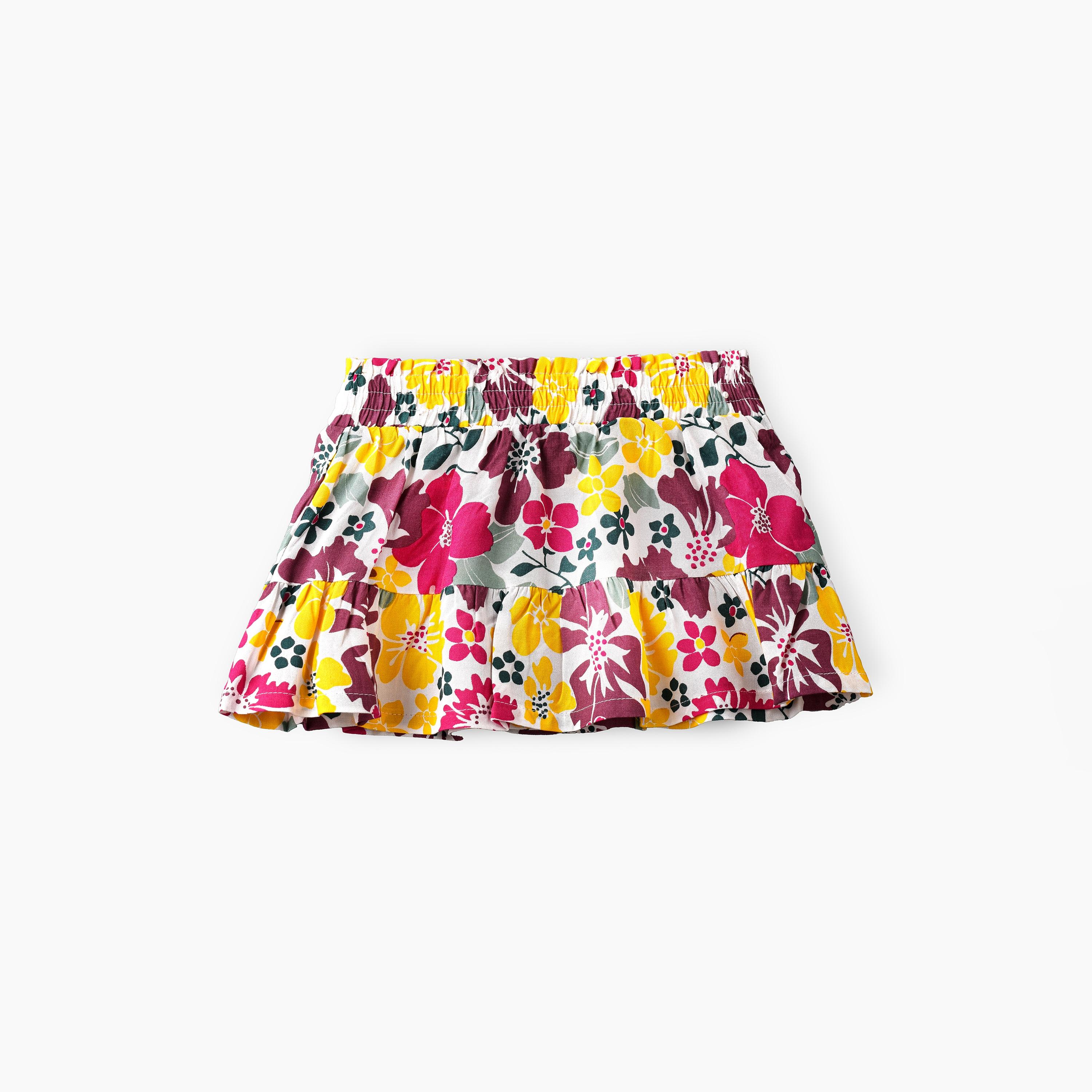 UniqKidz Floral Printed Elasticated Skirt-baby-girls-clothing-bottoms-skirts-image-2