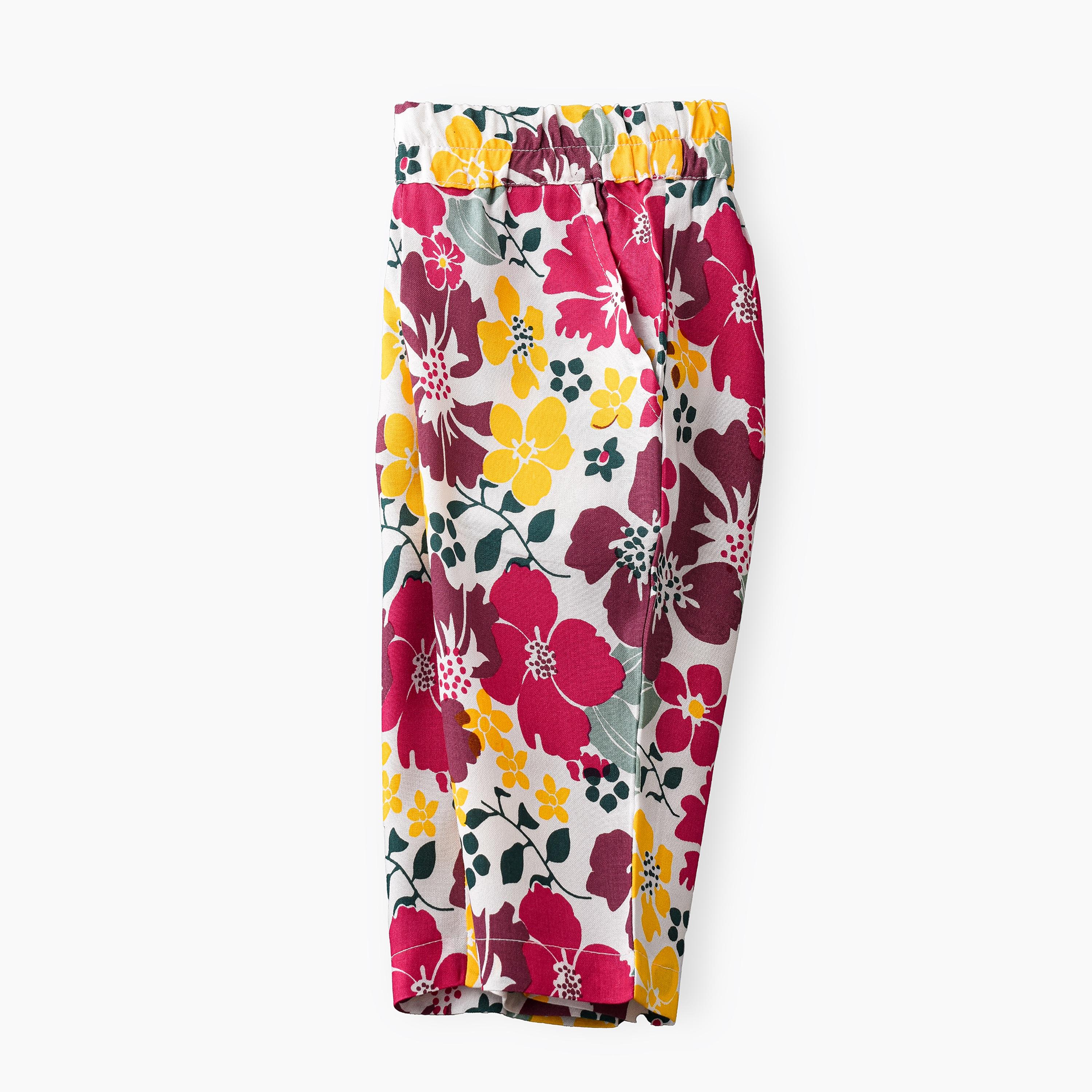 UniqKidz Floral Printed Elasticated Pants-baby-girls-clothing-bottoms-trousers-image-3