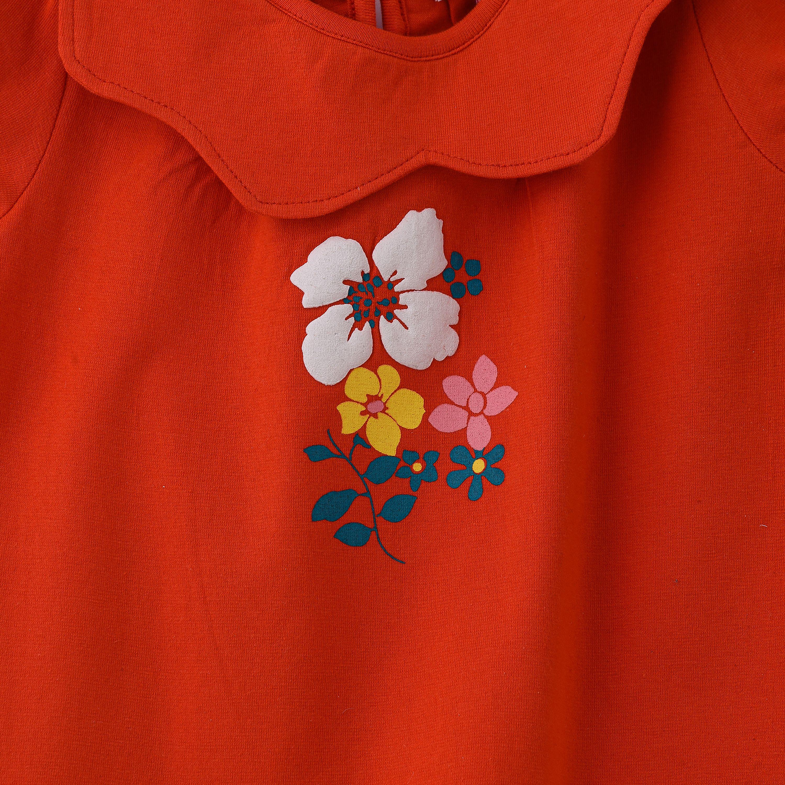 UniqKidz Floral Printed Short Sleeves T-Shirt-baby-girls-clothing-tshirts-image-3