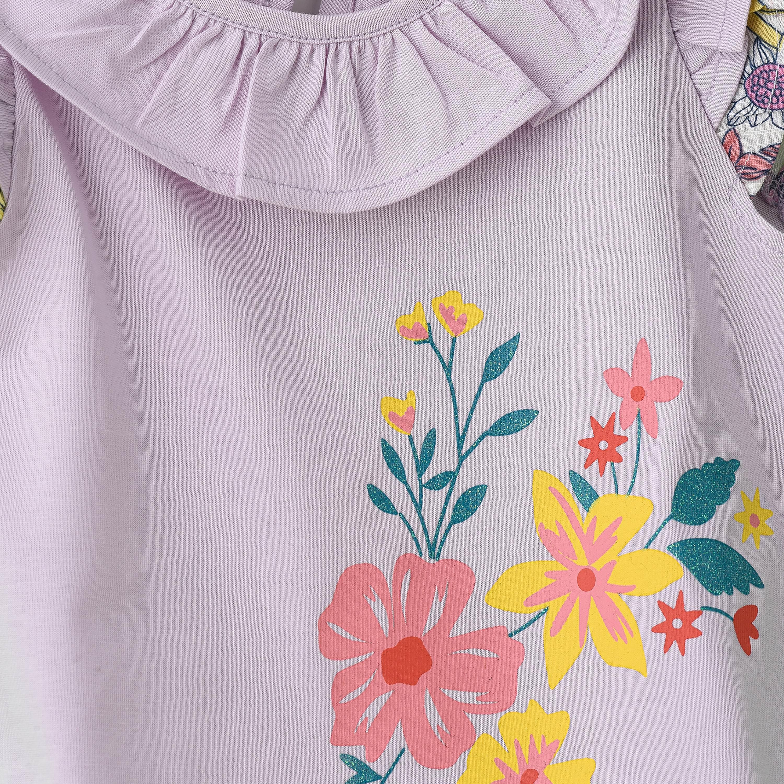 UniqKidz Floral Printed Sleeveless T-Shirt-baby-girls-clothing-tshirts-image-3