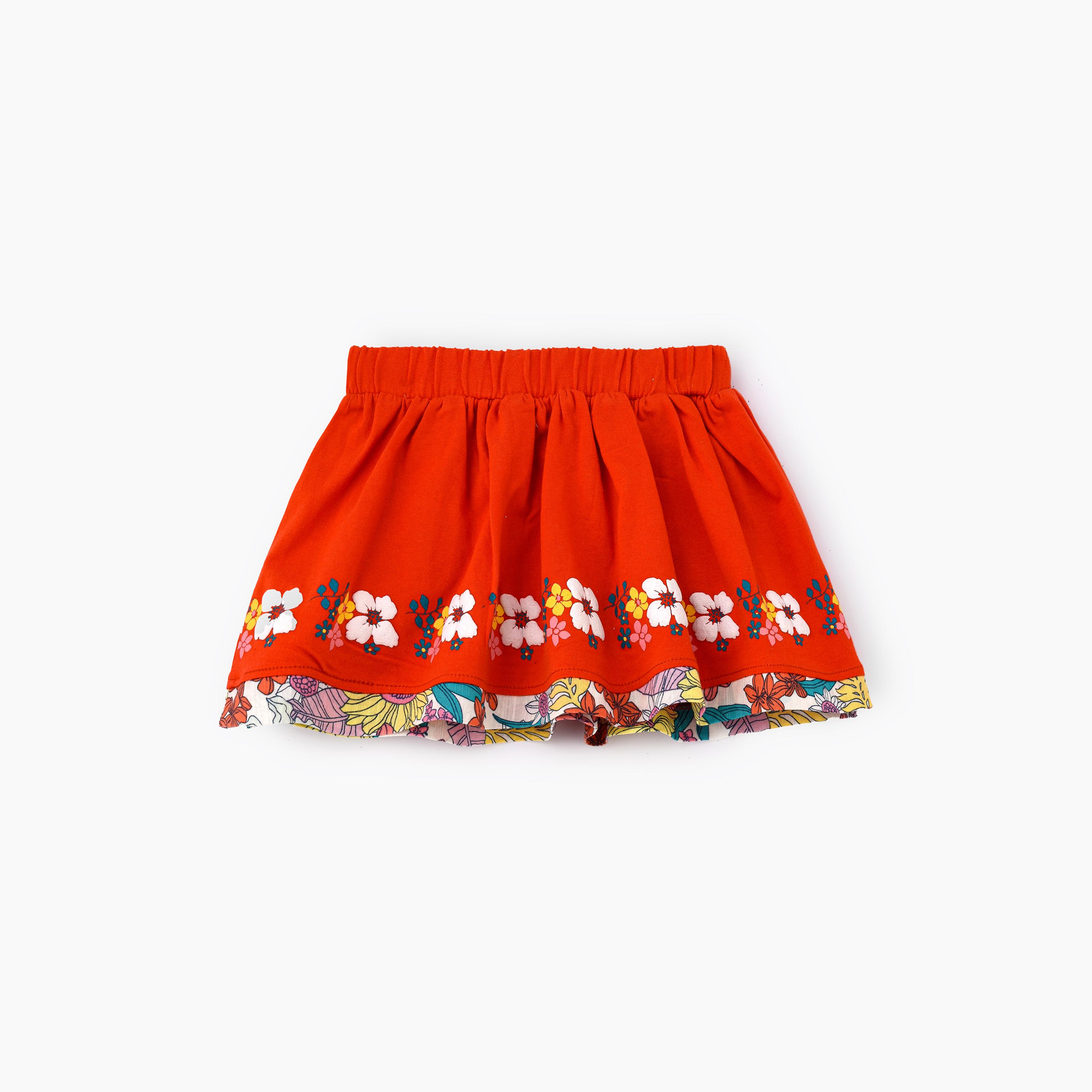 UniqKidz Floral Printed Elasticated Skirt-baby-girls-clothing-bottoms-skirts-image-1