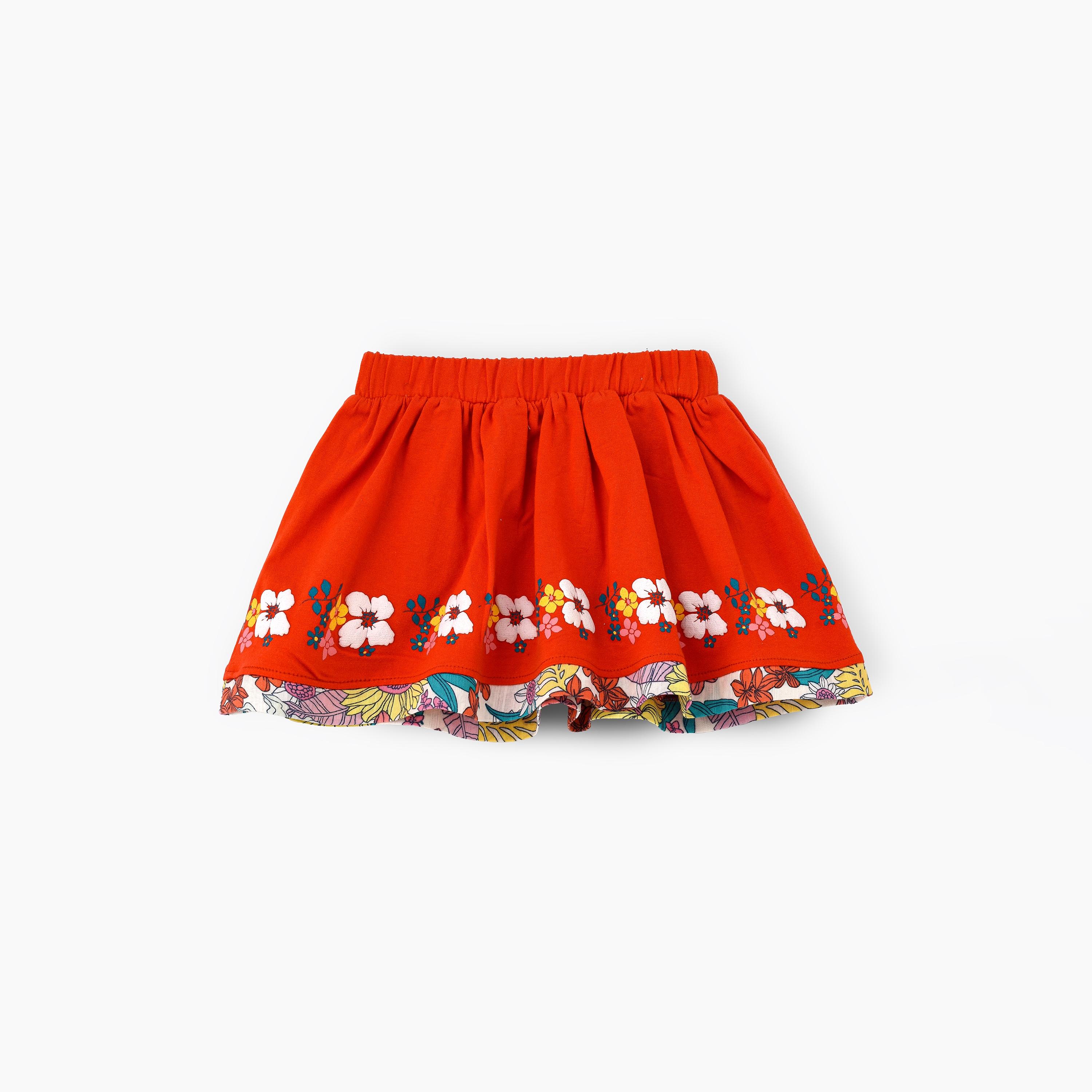 UniqKidz Floral Printed Elasticated Skirt-baby-girls-clothing-bottoms-skirts-image-2