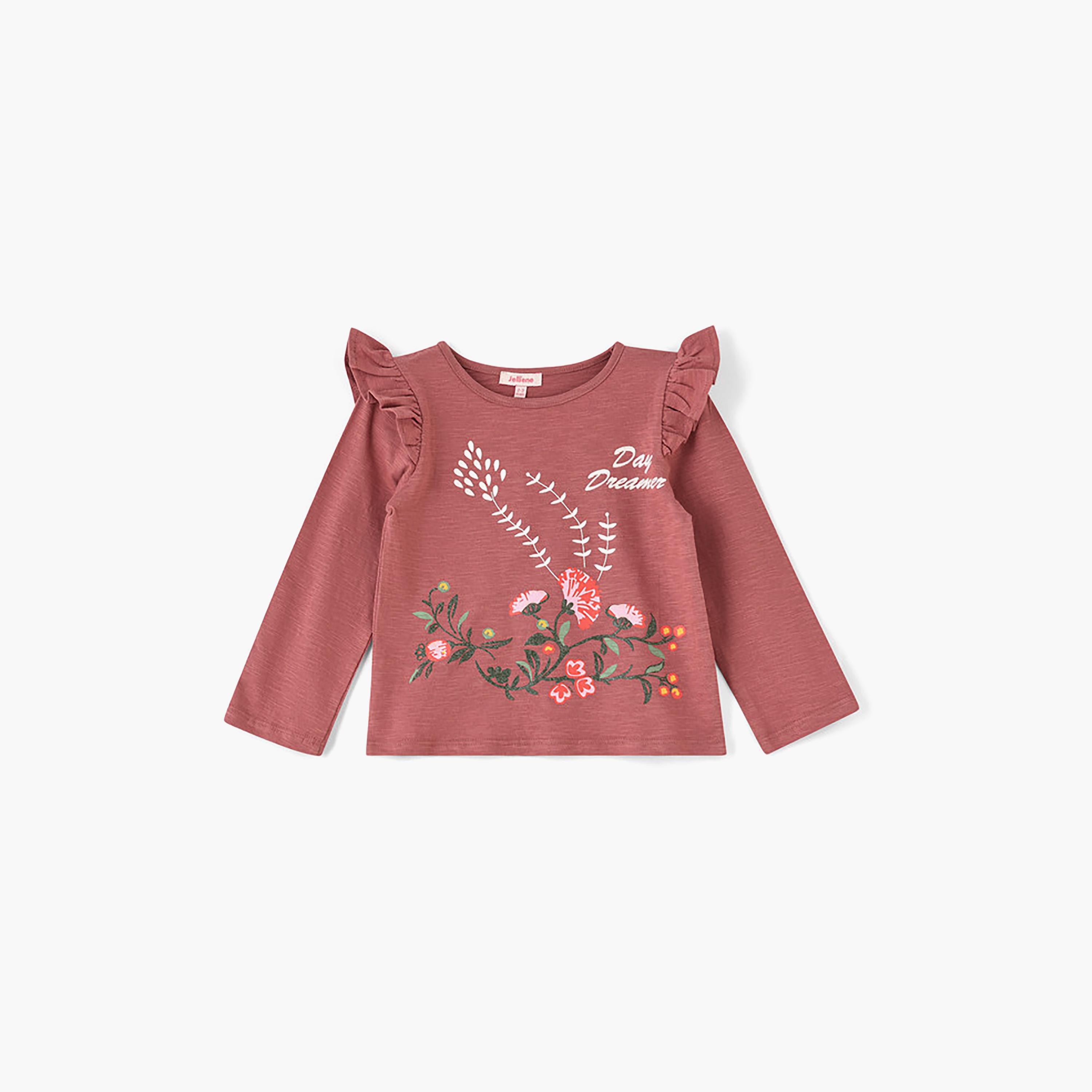 UniqKidz Long Sleeves Flowers Printed Top-girls-clothing-blousesandshirts-image-1