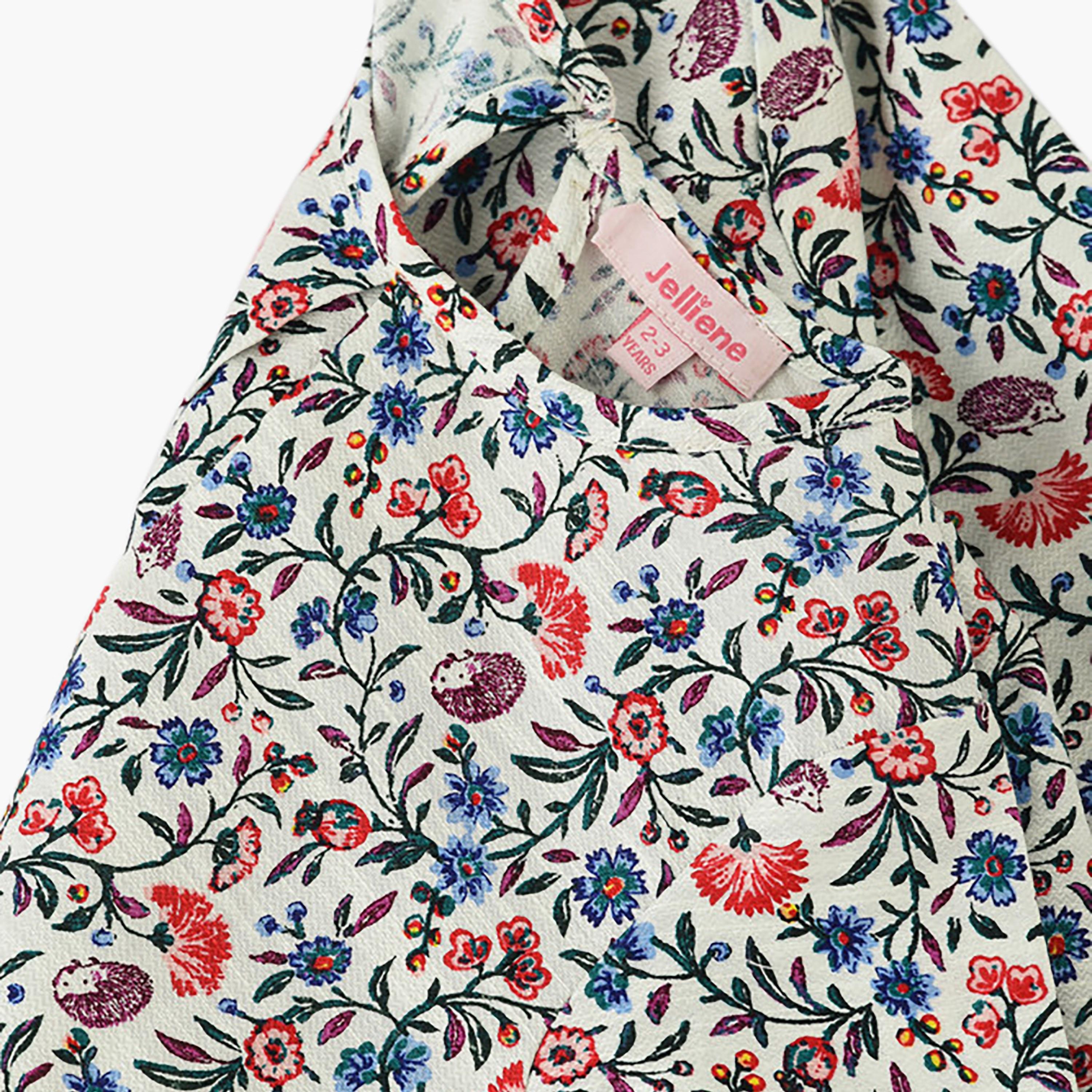 UniqKidz Long Sleeves Floral Shift Dress-girls-clothing-dressesandjumpsuits-image-4