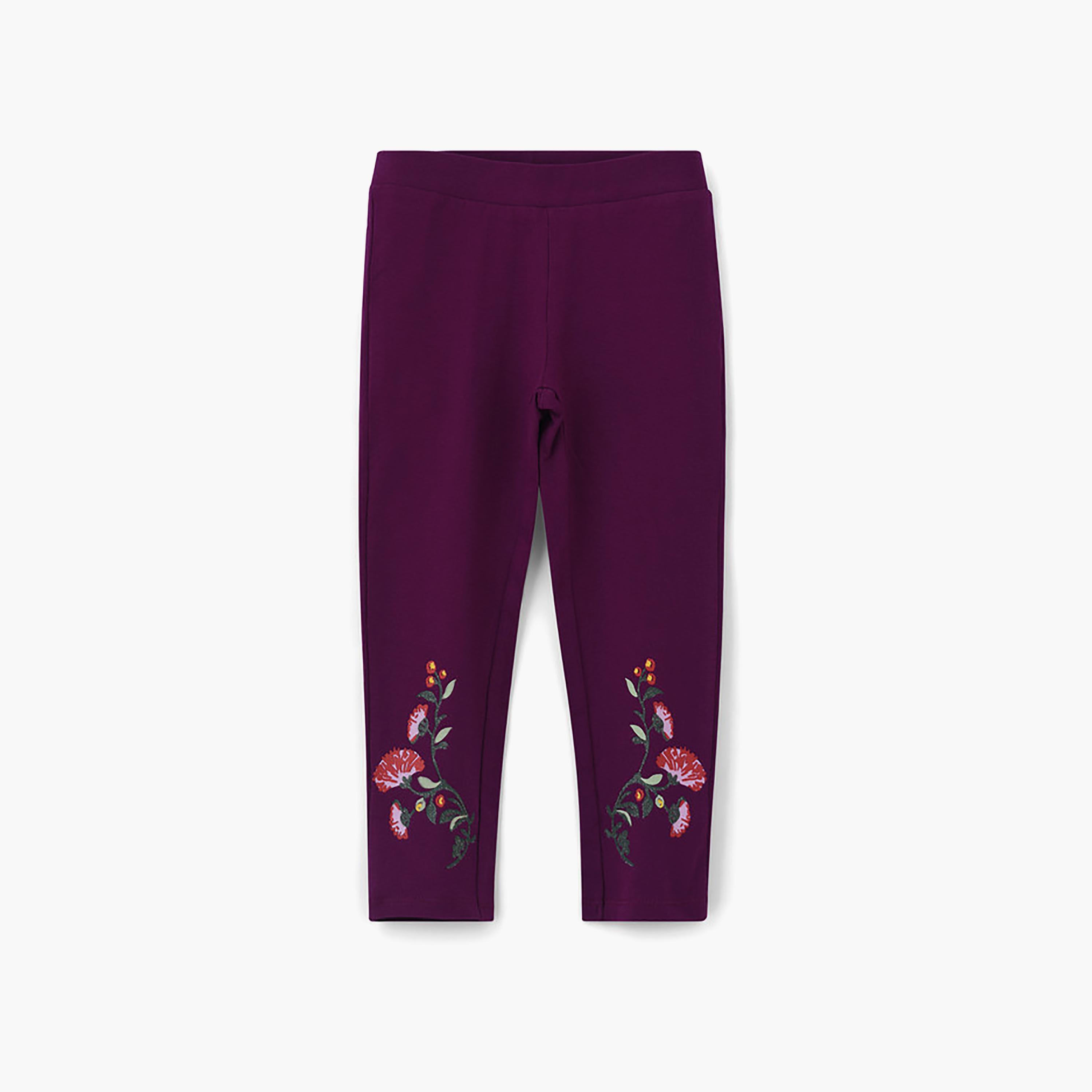 UniqKidz Cotton Embroidered Jeggings with Mock Pockets-girls-clothing-bottoms-jeansandjeggings-image-1