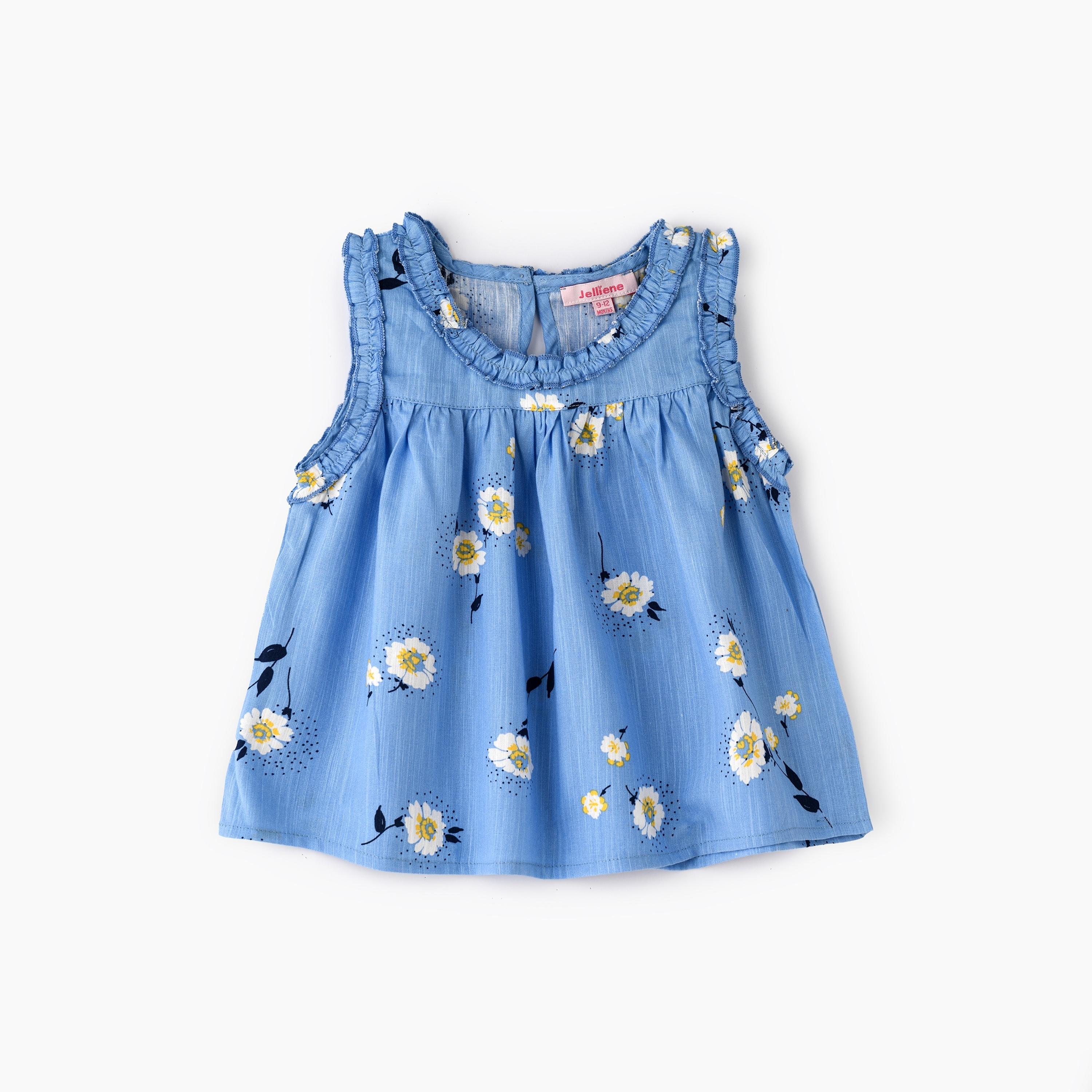 UniqKidz Floral Printed Sleeveless Top-baby-girls-clothing-blousesandshirts-image-1
