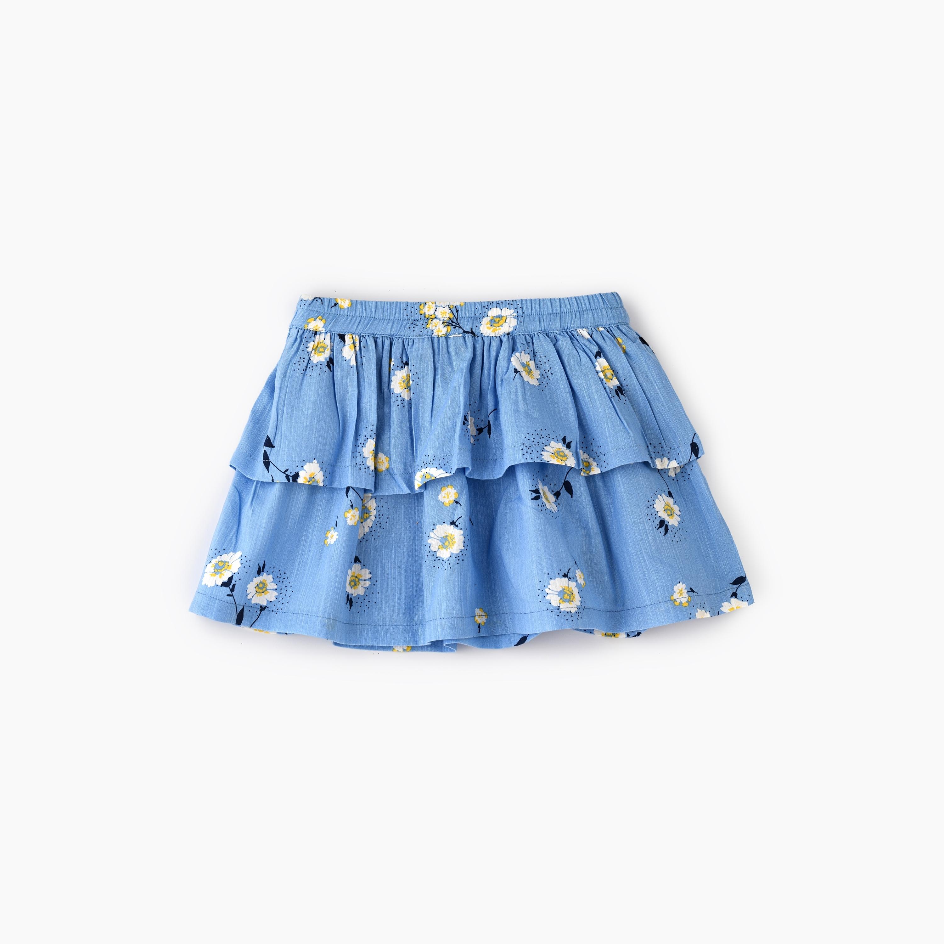 UniqKidz Floral Printed Elasticated Skirt-baby-girls-clothing-bottoms-skirts-image-1