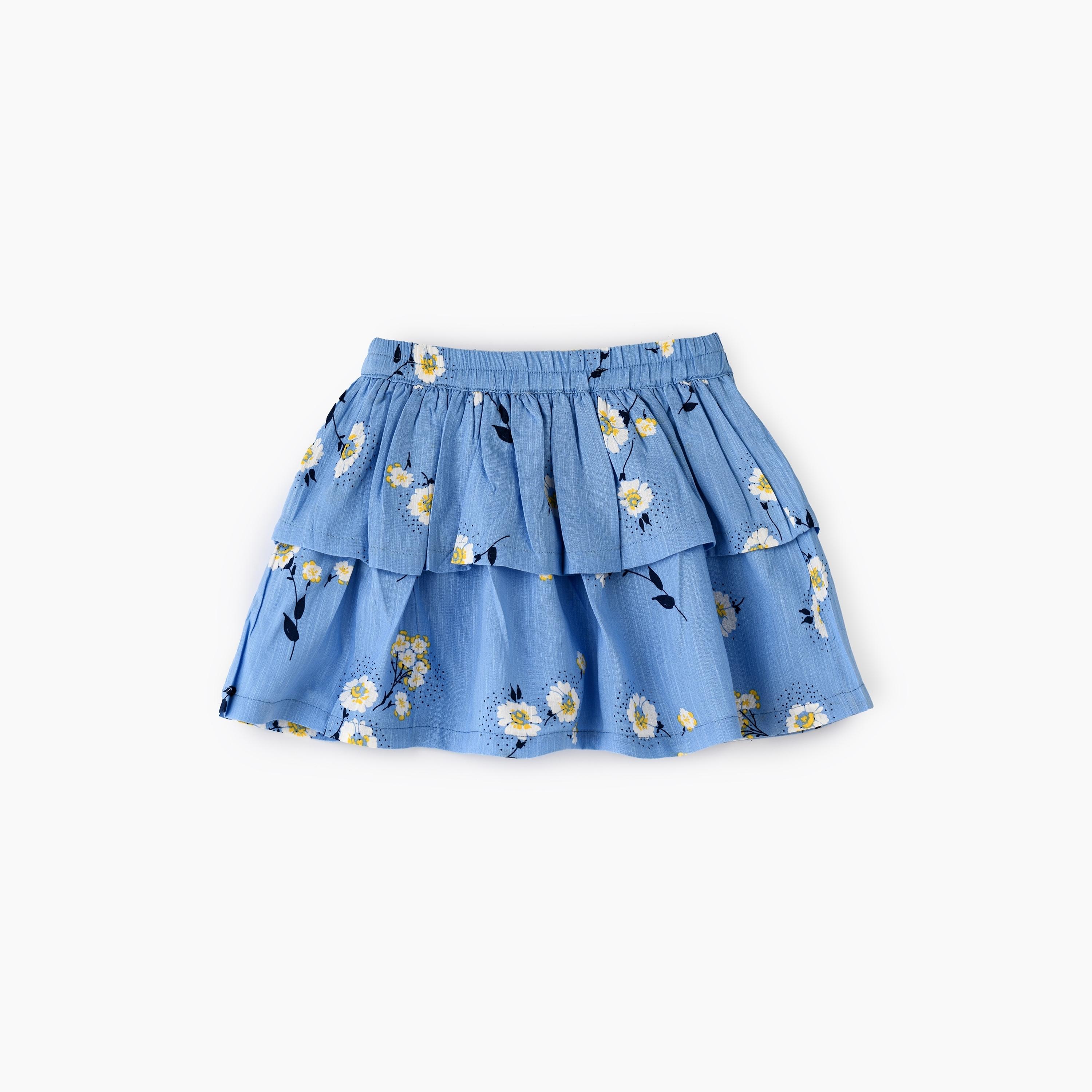 UniqKidz Floral Printed Elasticated Skirt-baby-girls-clothing-bottoms-skirts-image-2