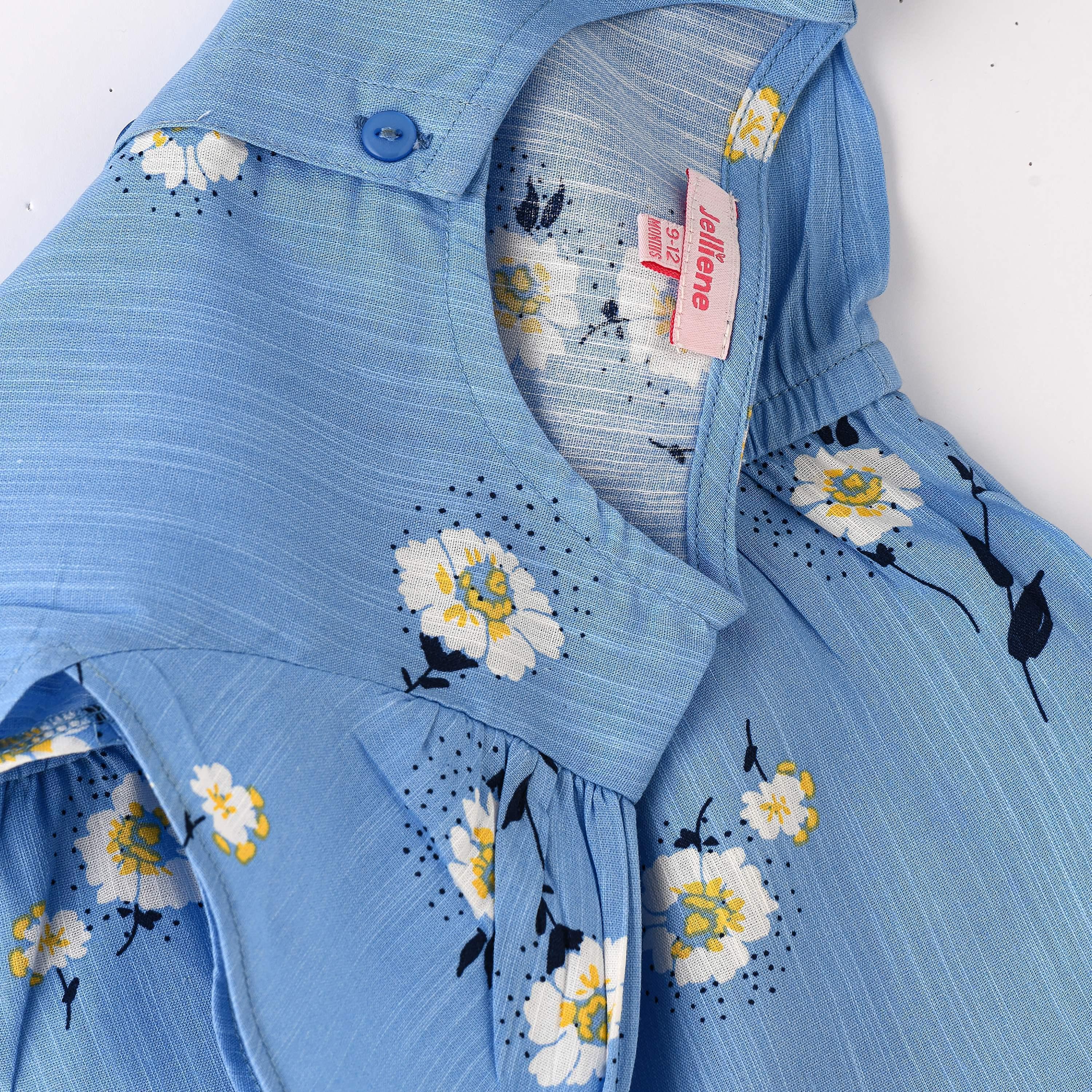 بدلة لعب بأكمام قصيرة وطبعة زهور من يونيكيدز-baby-girls-clothing-rompers-image-1