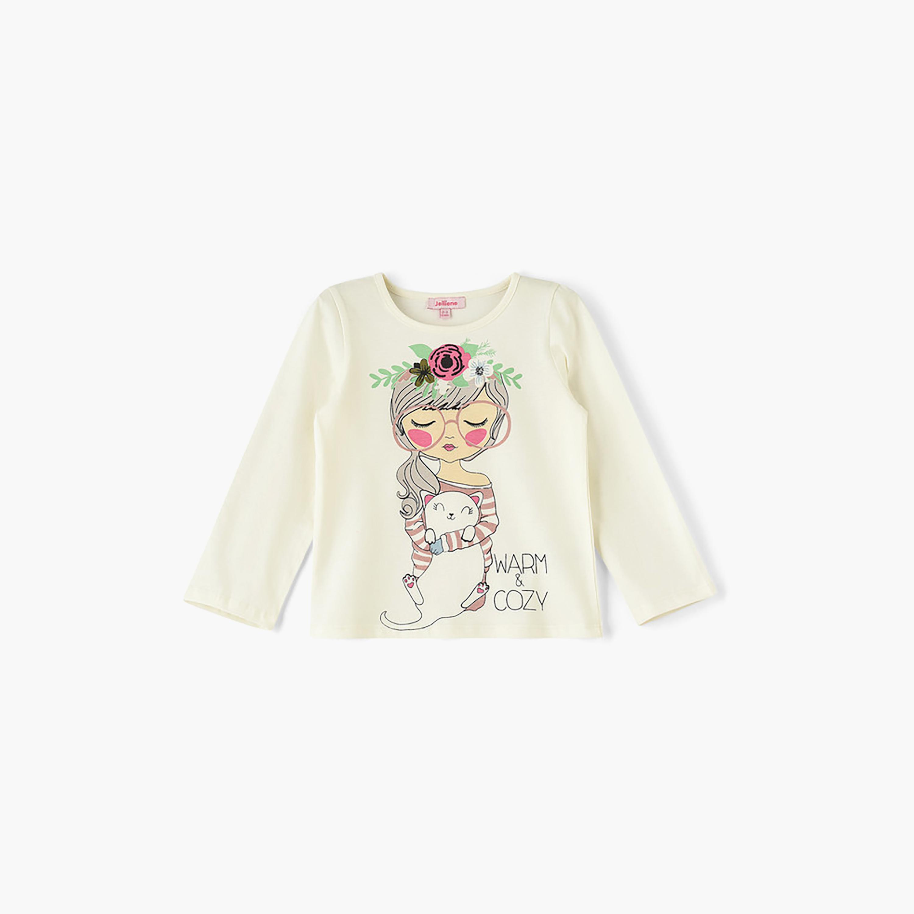 UniqKidz Long Sleeves Graphic T-Shirt-girls-clothing-tshirts-image-1