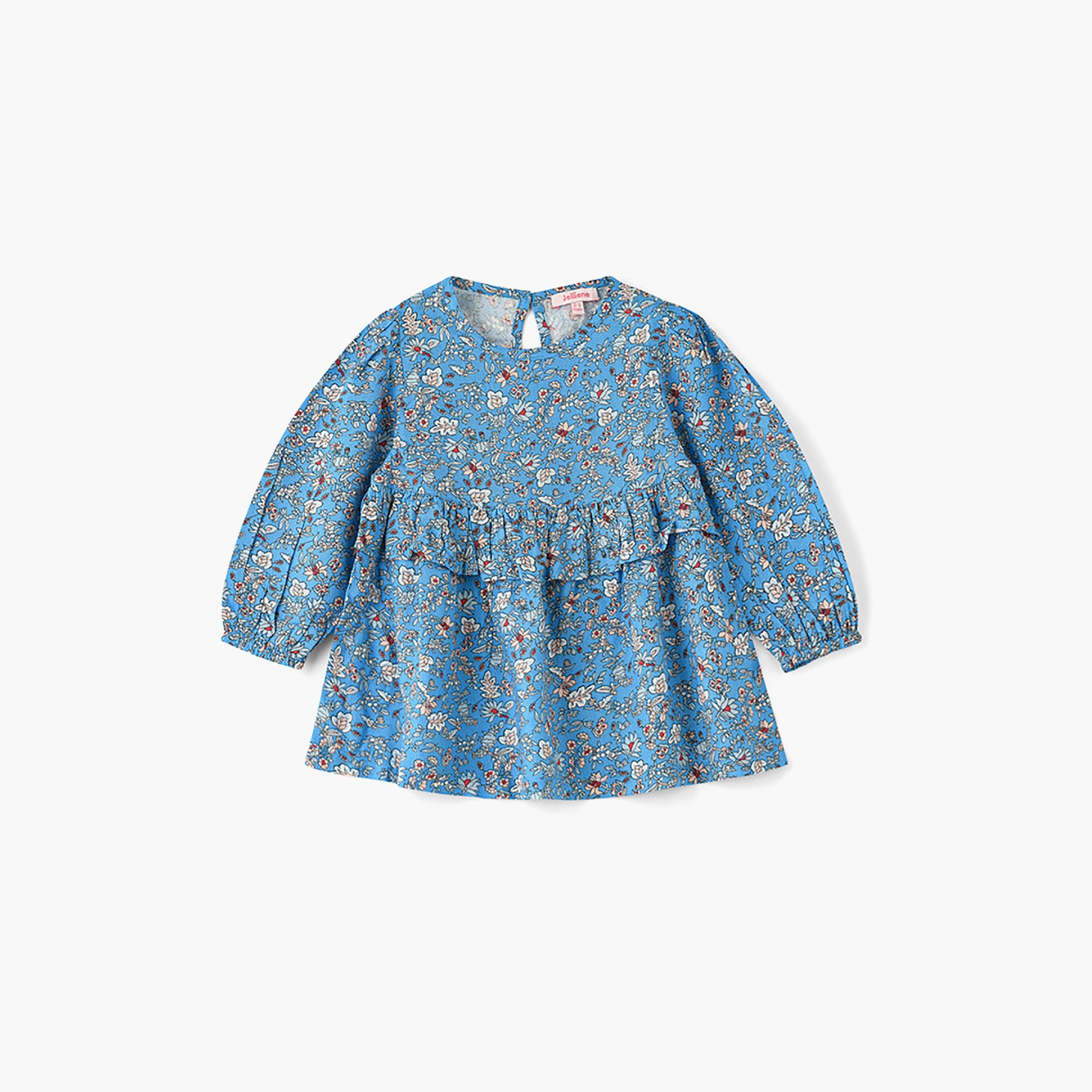 UniqKidz Full Sleeves Floral Top-girls-clothing-blousesandshirts-image-1