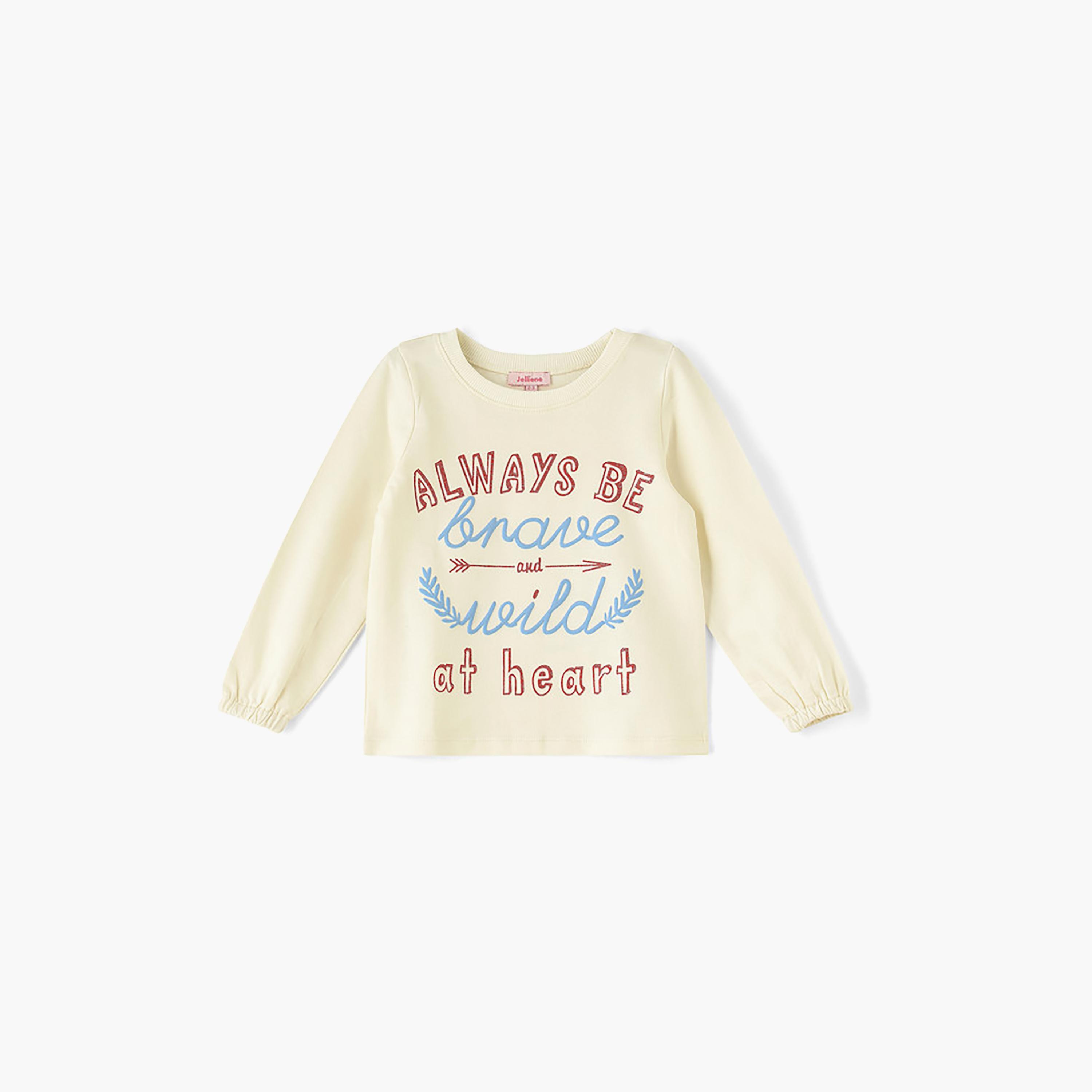 UniqKidz Long Sleeves Slogan Printed T-Shirt-girls-clothing-tshirts-image-1
