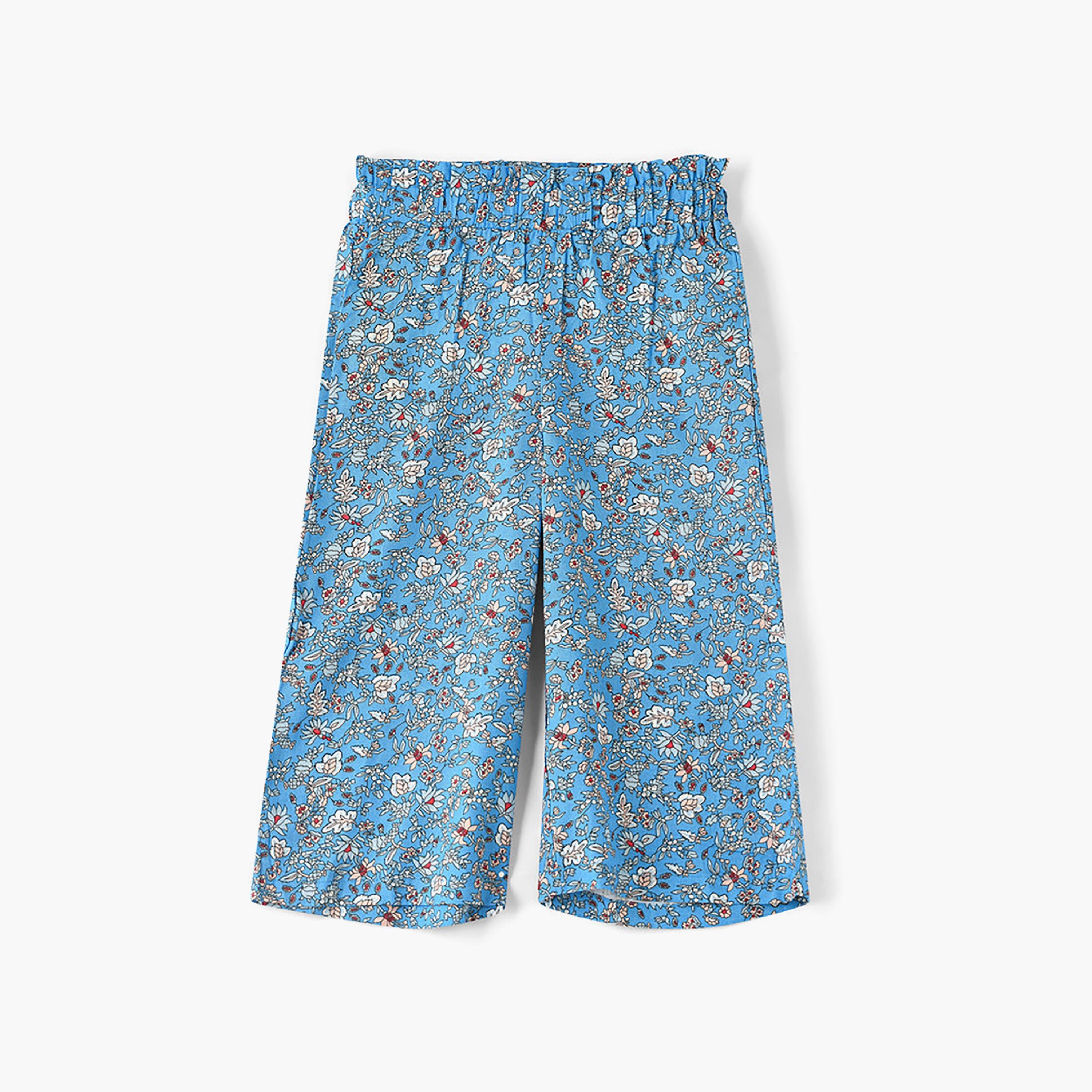 UniqKidz Mid Calf Floral Culottes-girls-clothing-bottoms-joggersandtrackpants-image-1