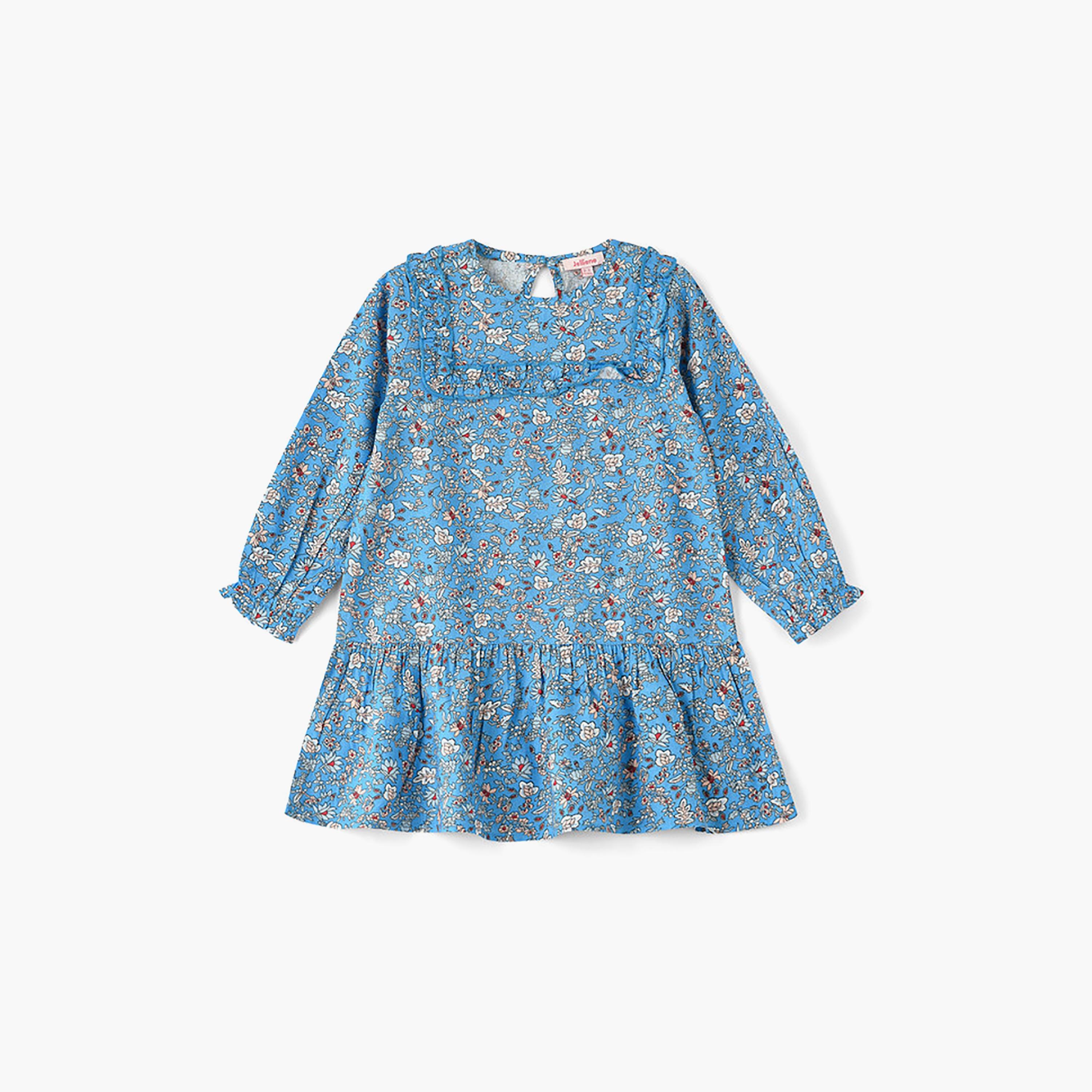 UniqKidz Long Sleeves Floral Dress-girls-clothing-dressesandjumpsuits-image-1