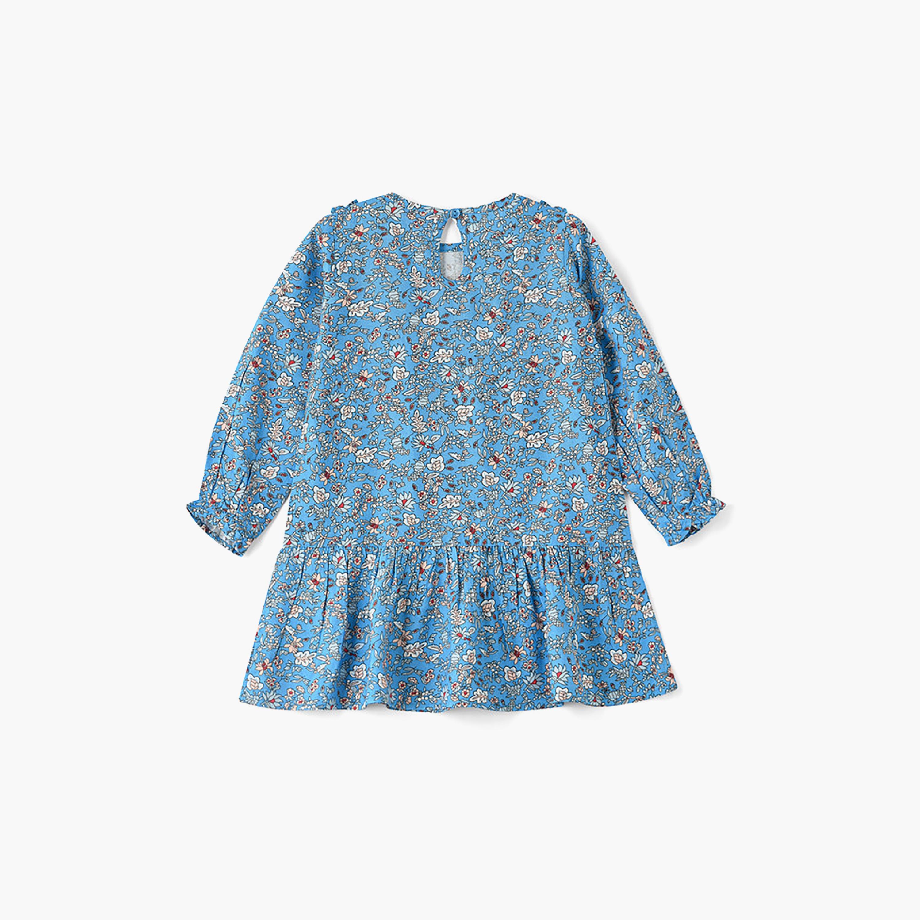 UniqKidz Long Sleeves Floral Dress-girls-clothing-dressesandjumpsuits-image-2