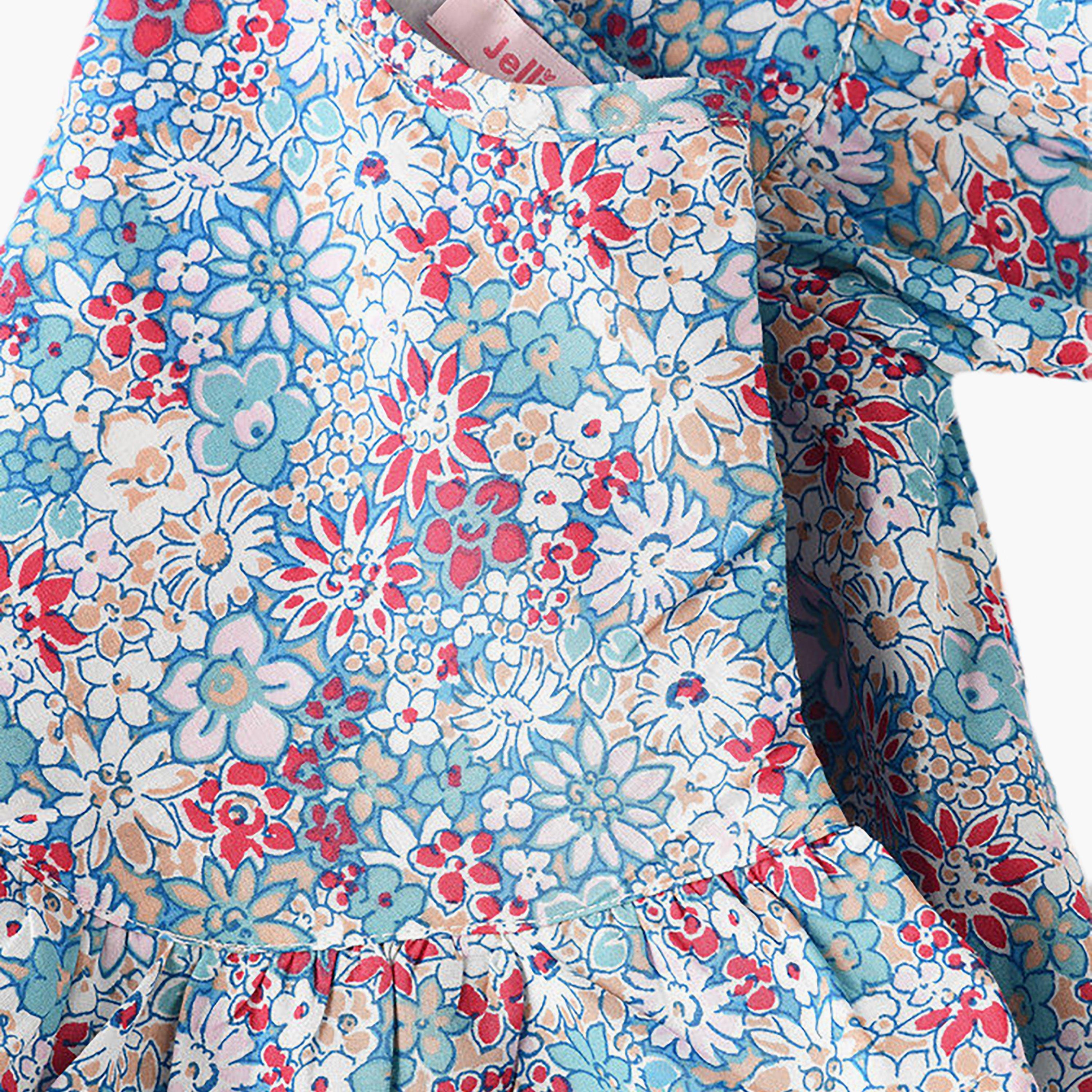 UniqKidz Cotton Short Sleeves Floral Top-girls-clothing-blousesandshirts-image-3